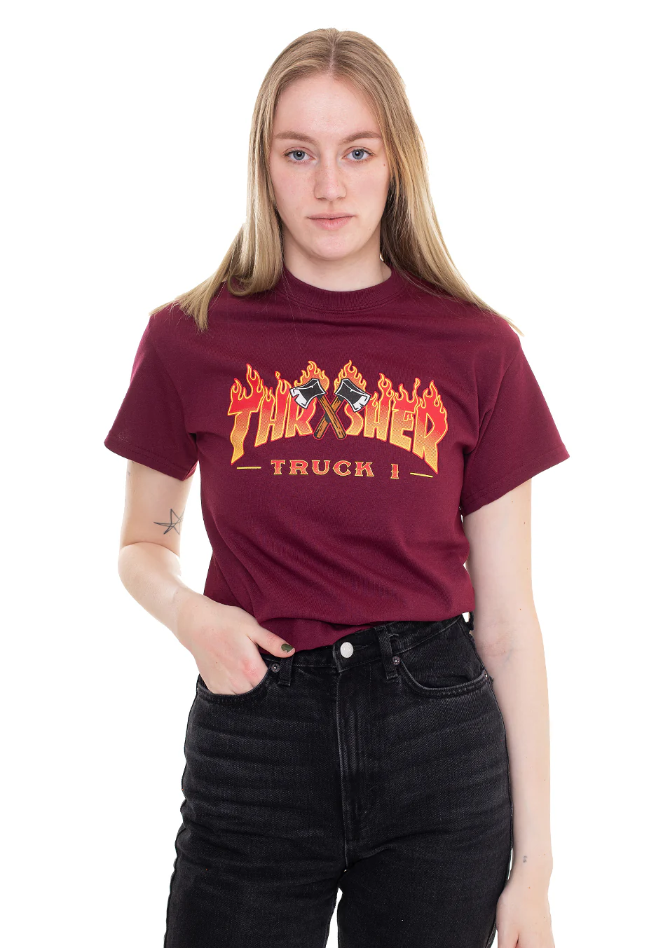 Thrasher - Truck 1 Maroon - T-Shirt - Image 3