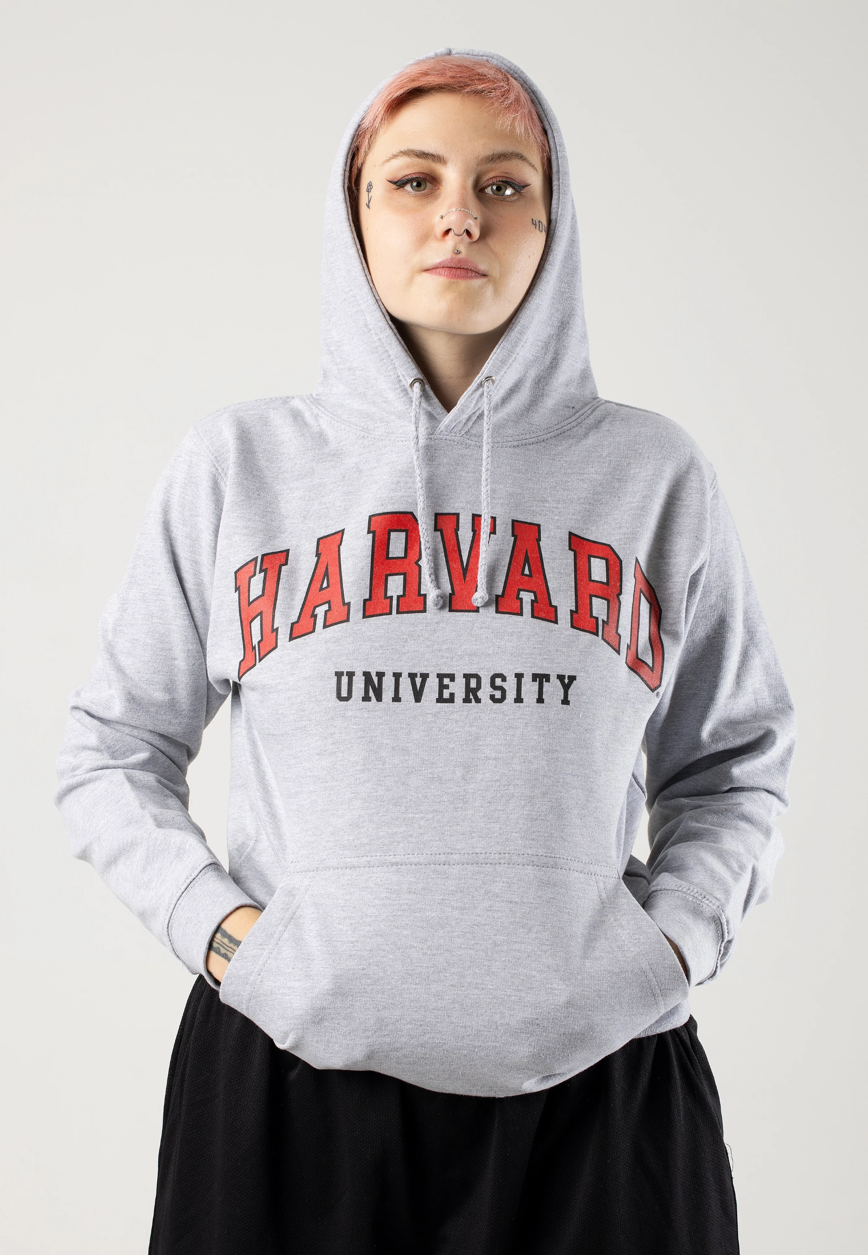 Universities - Harvard University Script Heather Grey - Hoodie - Image 5