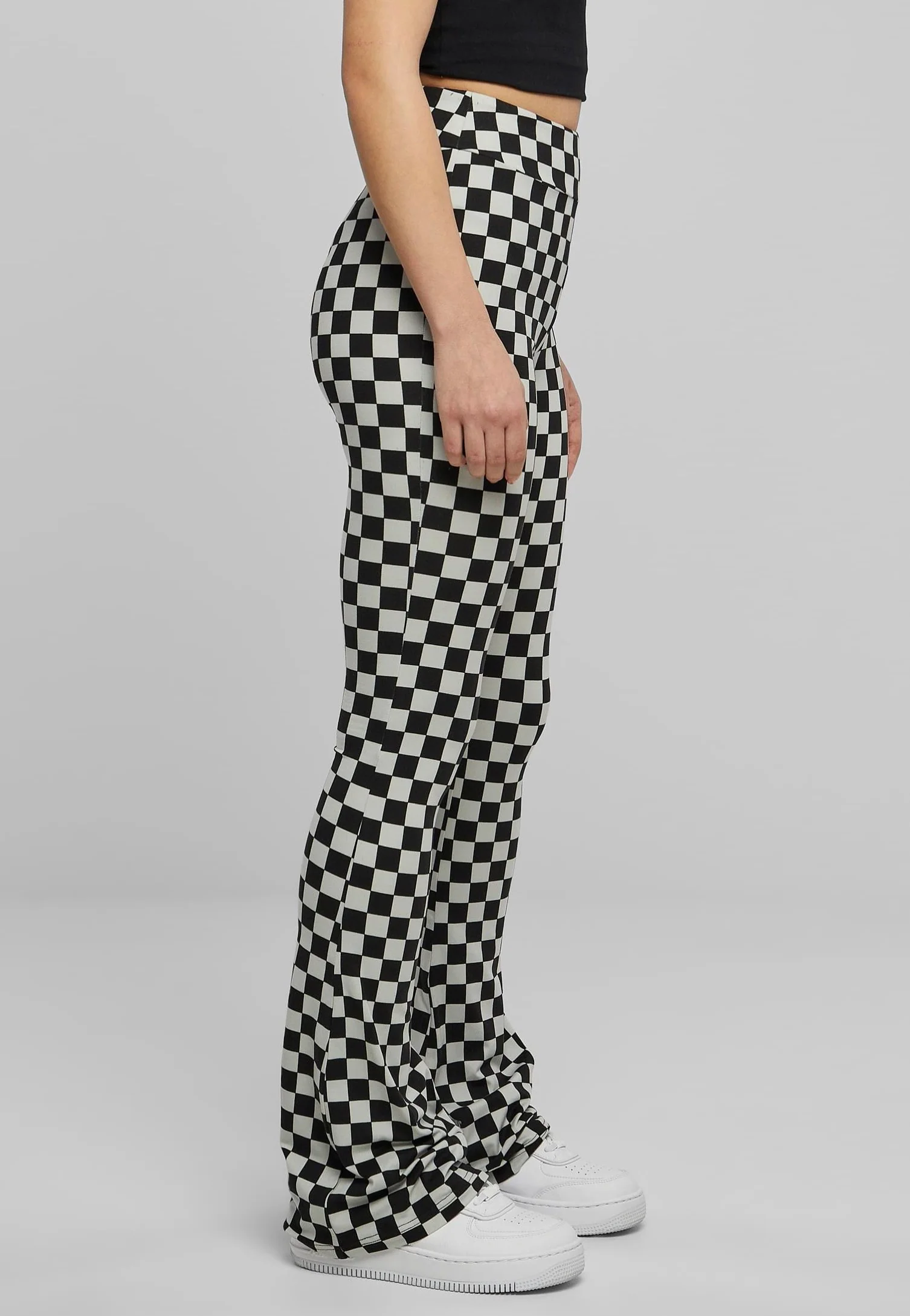 Urban Classics - Checked Boot Cut Black/Lightasphalt - Leggings - Image 4