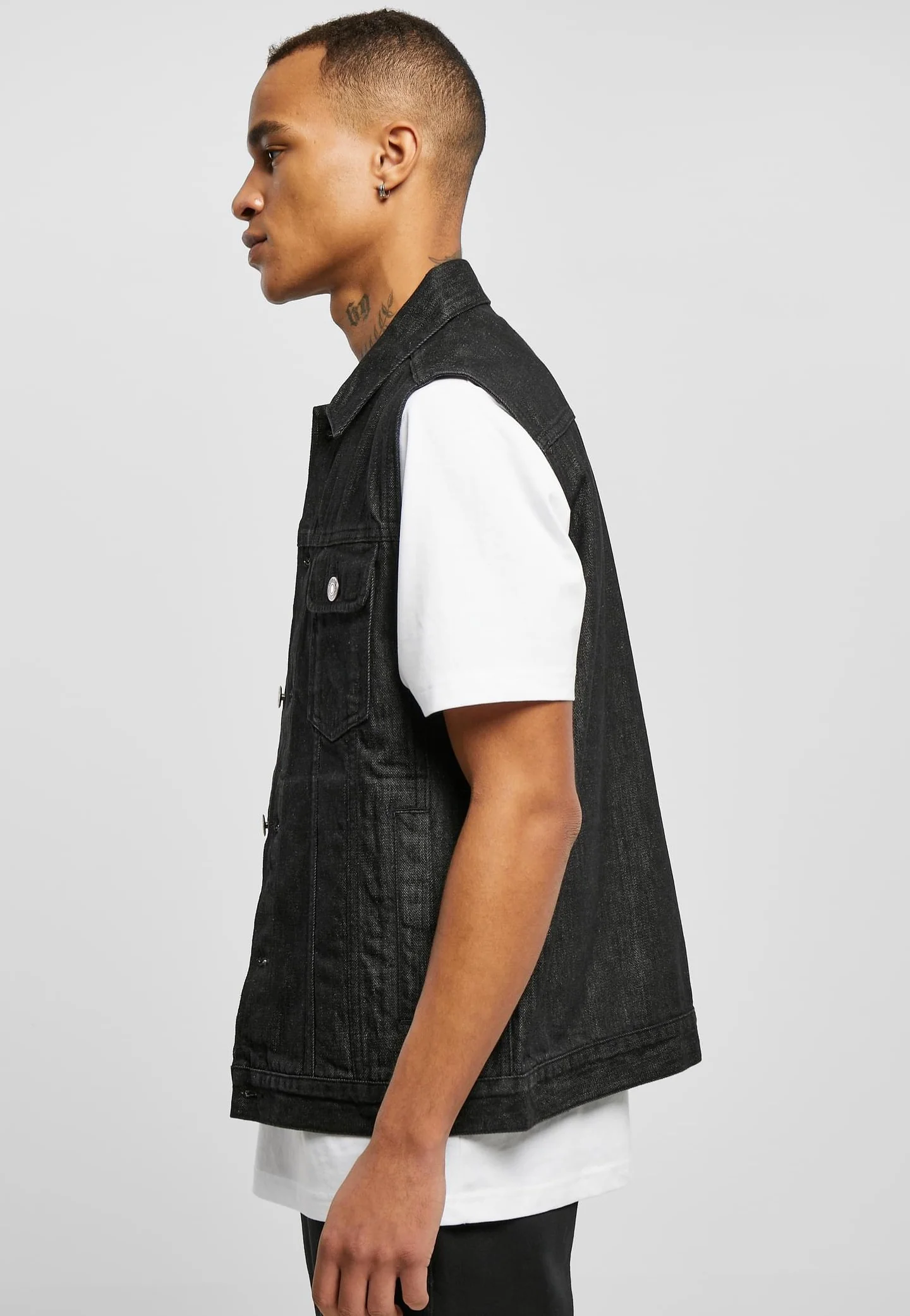 Urban Classics - Denim Black Washed - Jeans Vest - Image 4