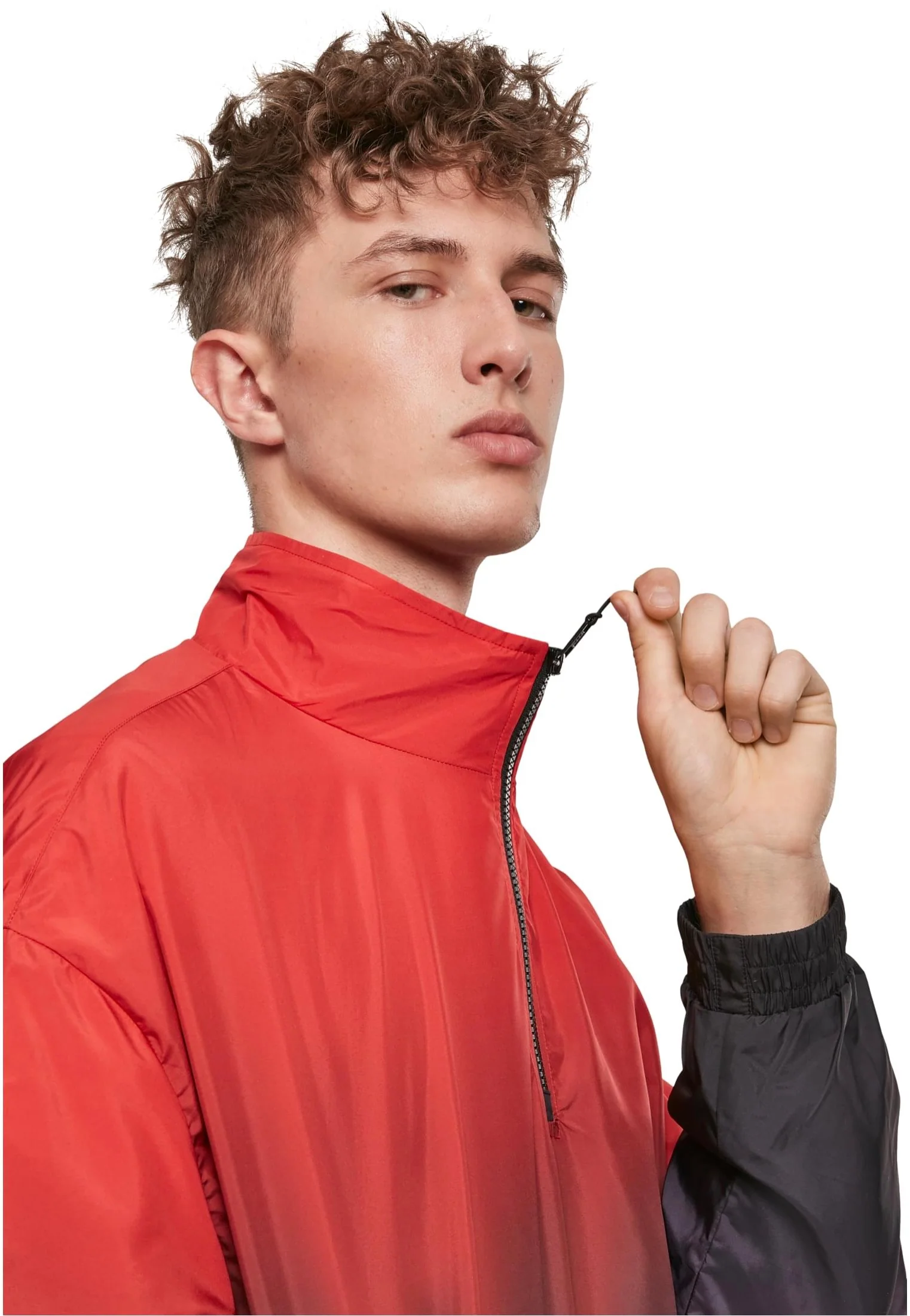 Urban Classics - Gradient Pull Over Jacket Black/Red - Jacket - Image 4