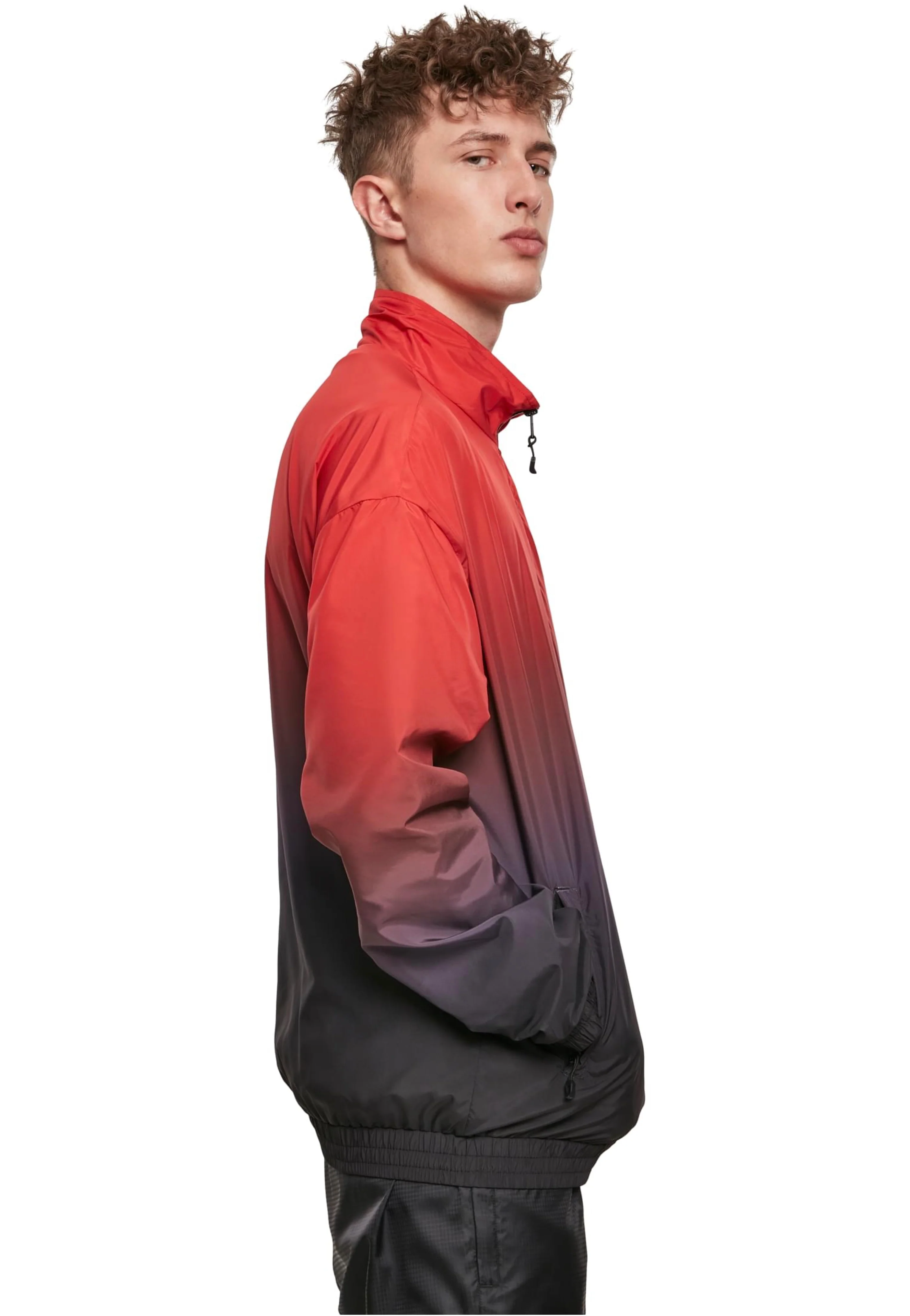 Urban Classics - Gradient Pull Over Jacket Black/Red - Jacket - Image 5