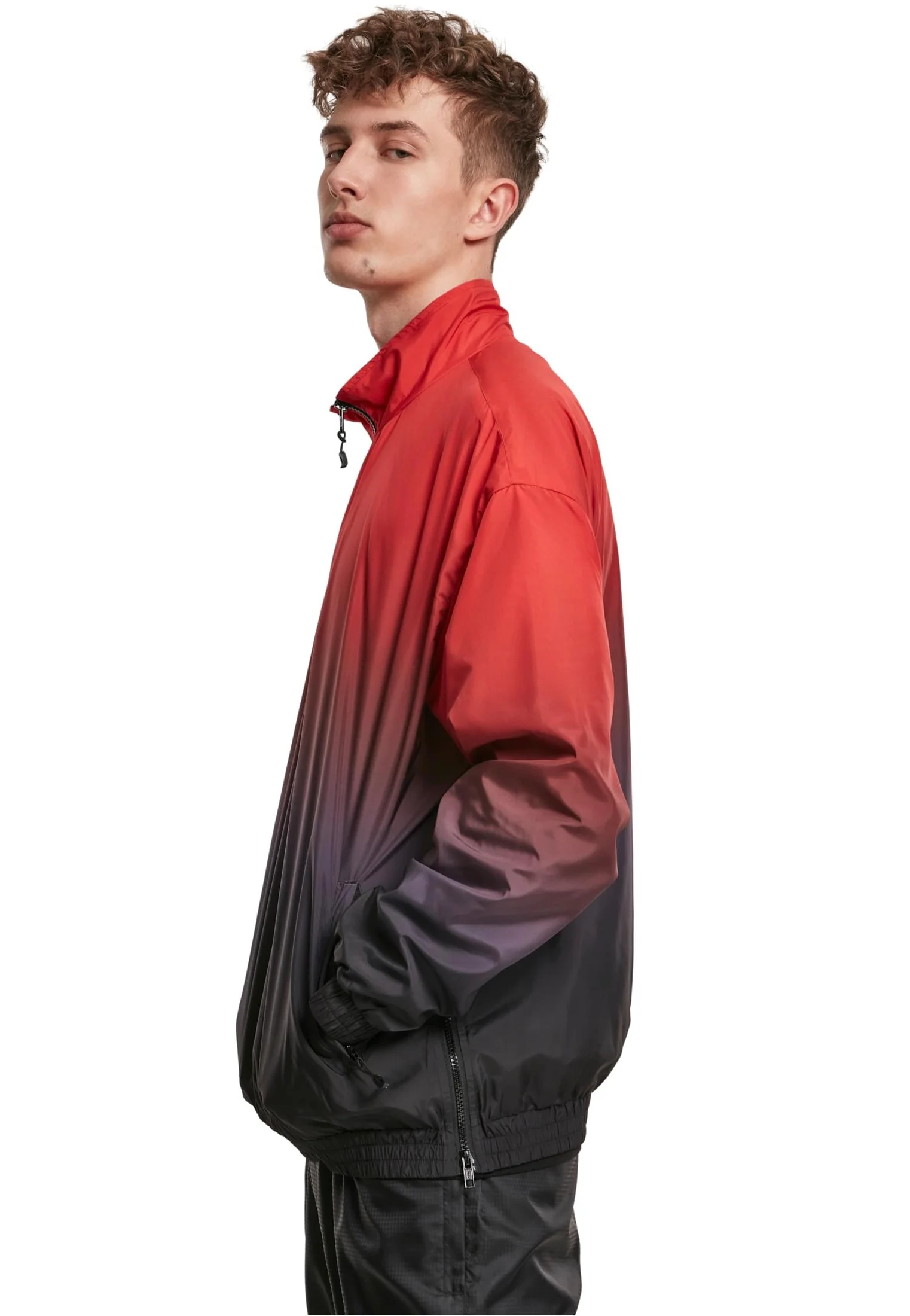Urban Classics - Gradient Pull Over Jacket Black/Red - Jacket - Image 6