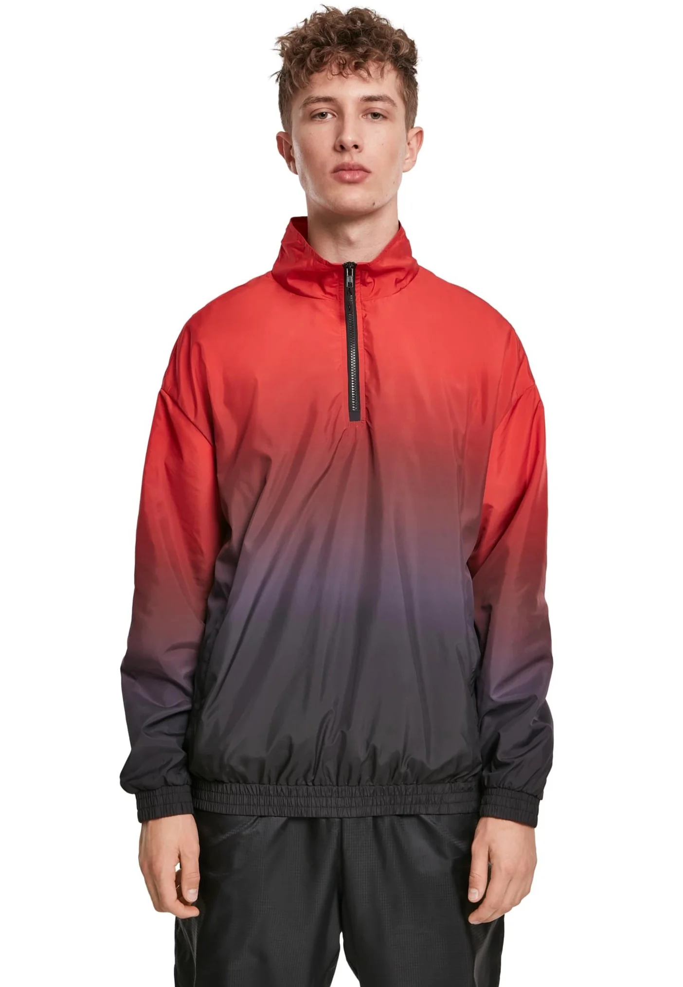 Urban Classics - Gradient Pull Over Jacket Black/Red - Jacket - Image 7