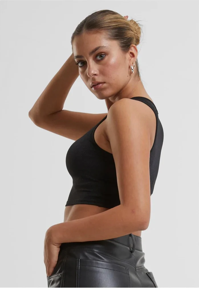 Urban Classics - Ladies Glitter Cropped Black - Top - Image 4