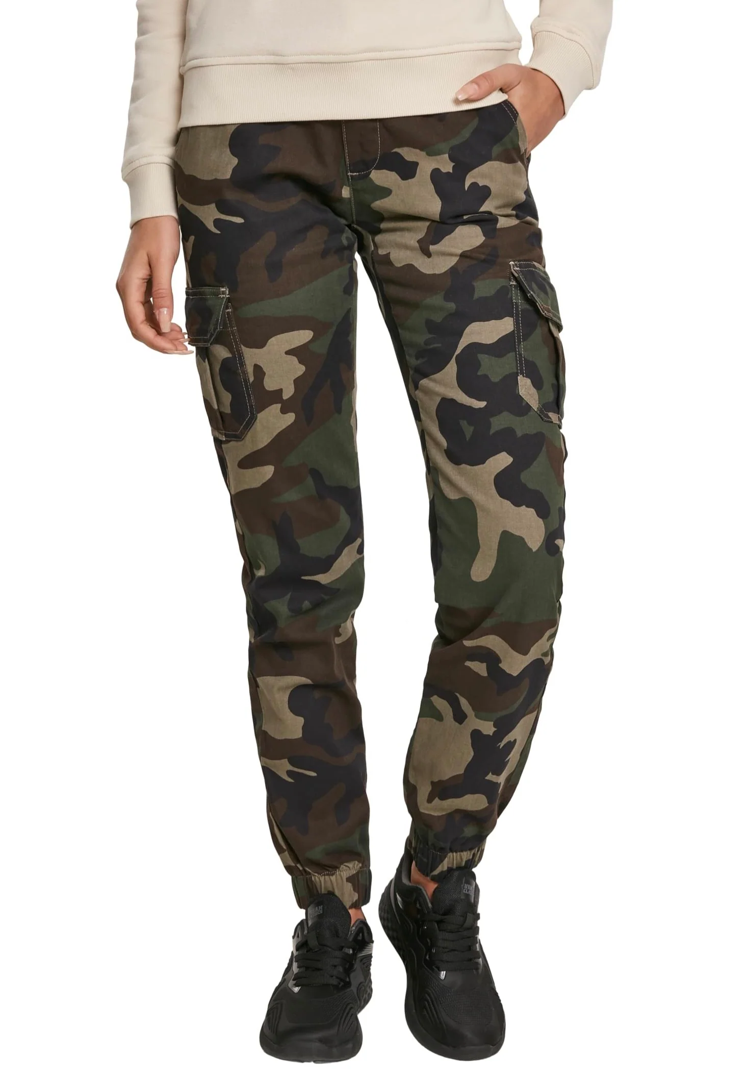 Urban Classics - Ladies High Waist Cargo Woodcamo - Pants - Image 2