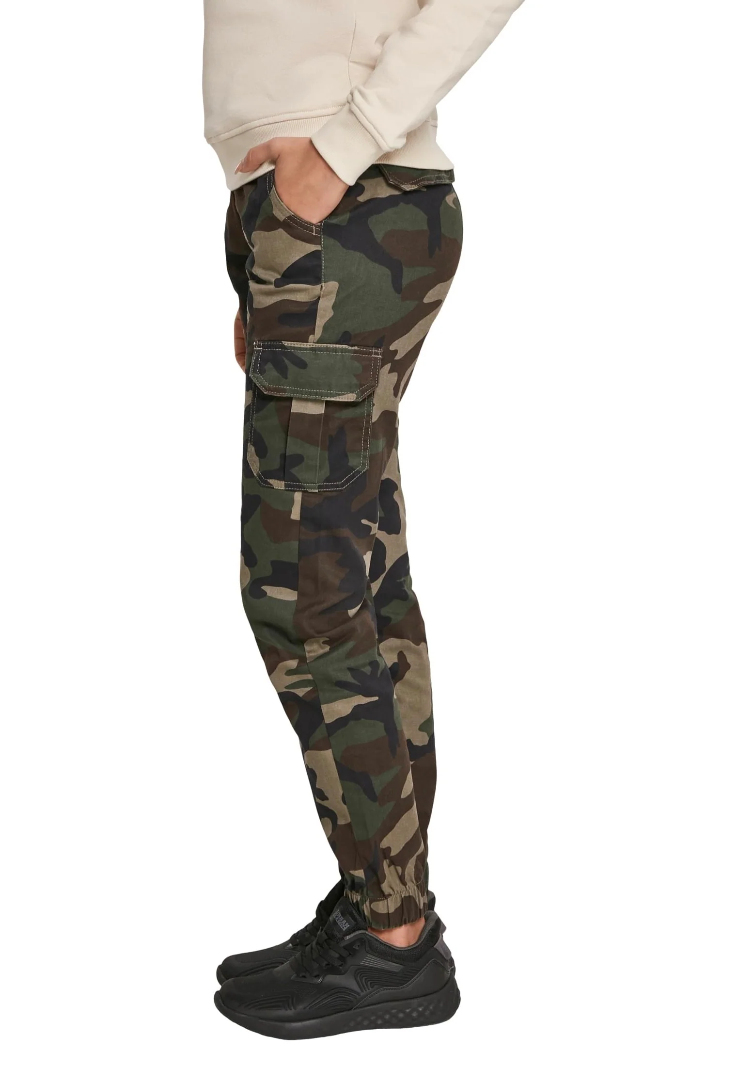 Urban Classics - Ladies High Waist Cargo Woodcamo - Pants - Image 4