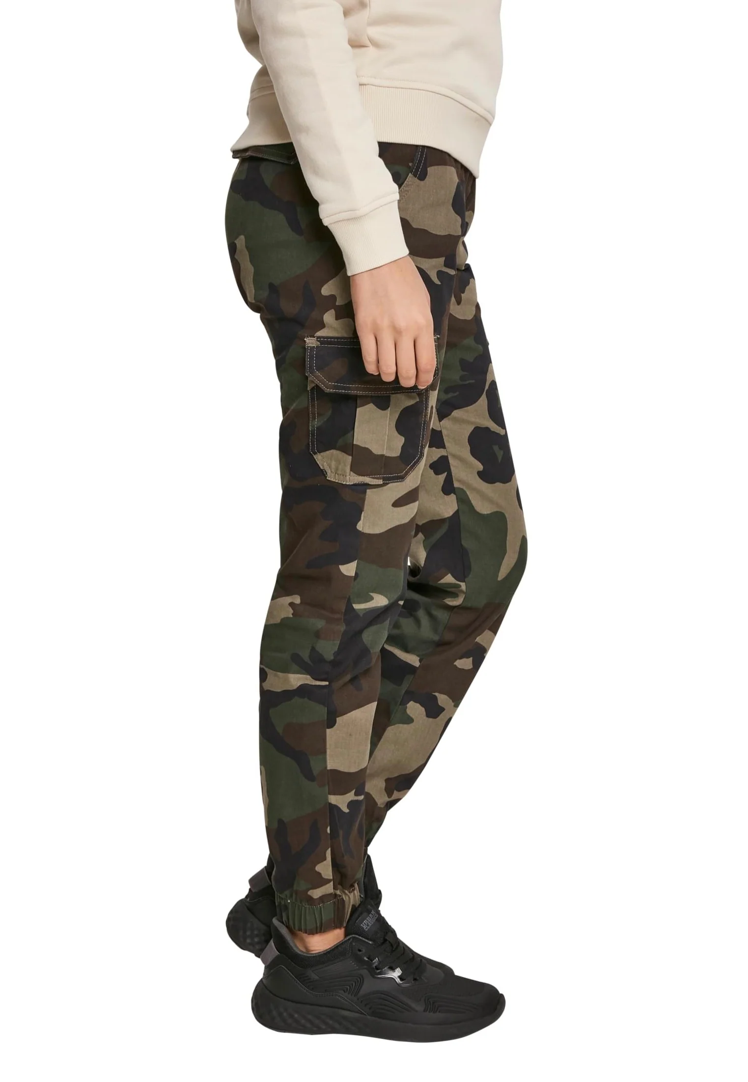 Urban Classics - Ladies High Waist Cargo Woodcamo - Pants - Image 5