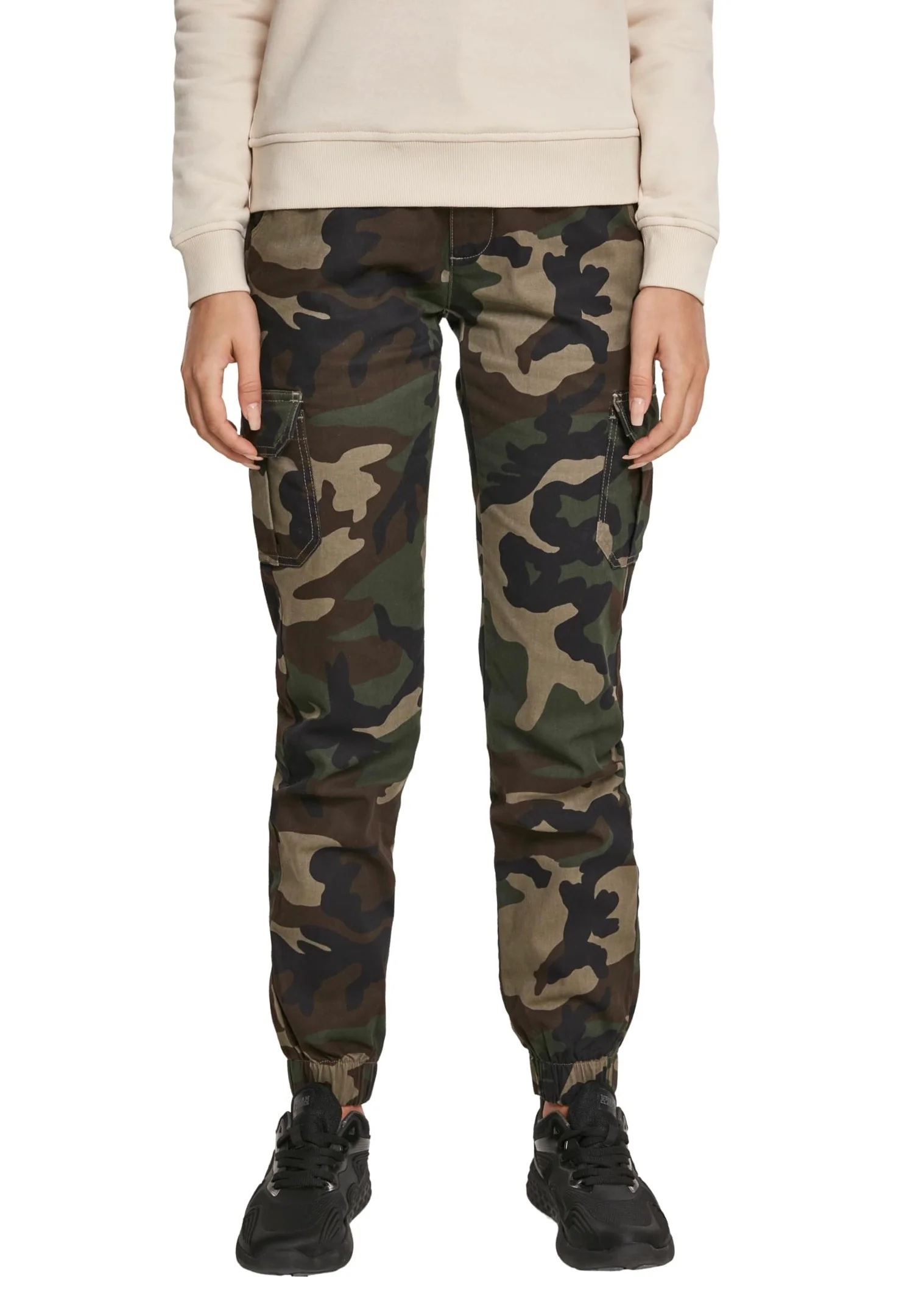Urban Classics - Ladies High Waist Cargo Woodcamo - Pants - Image 6