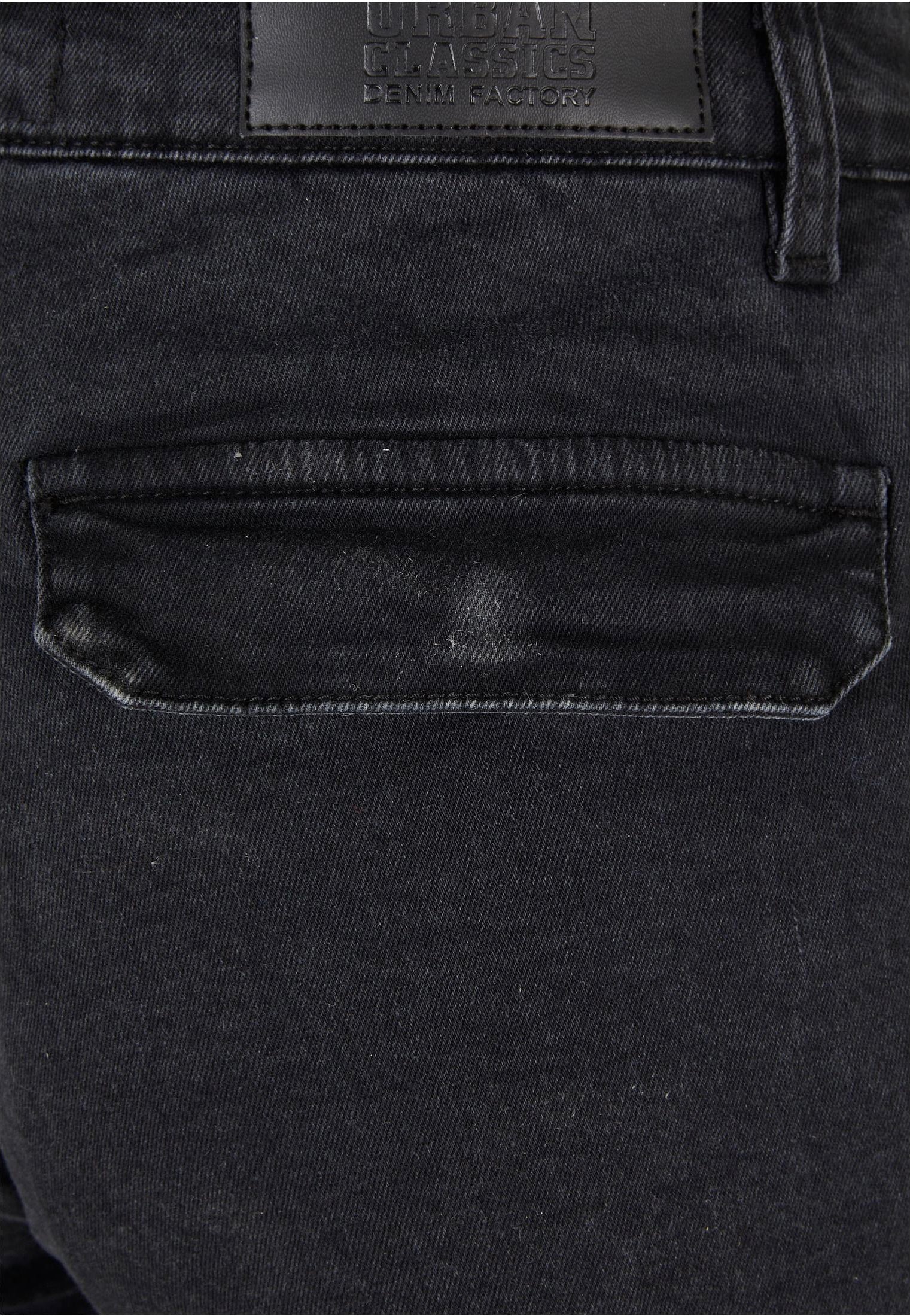 Urban Classics - Ladies High Waist Straight Cargo Black Washed - Jeans - Image 11