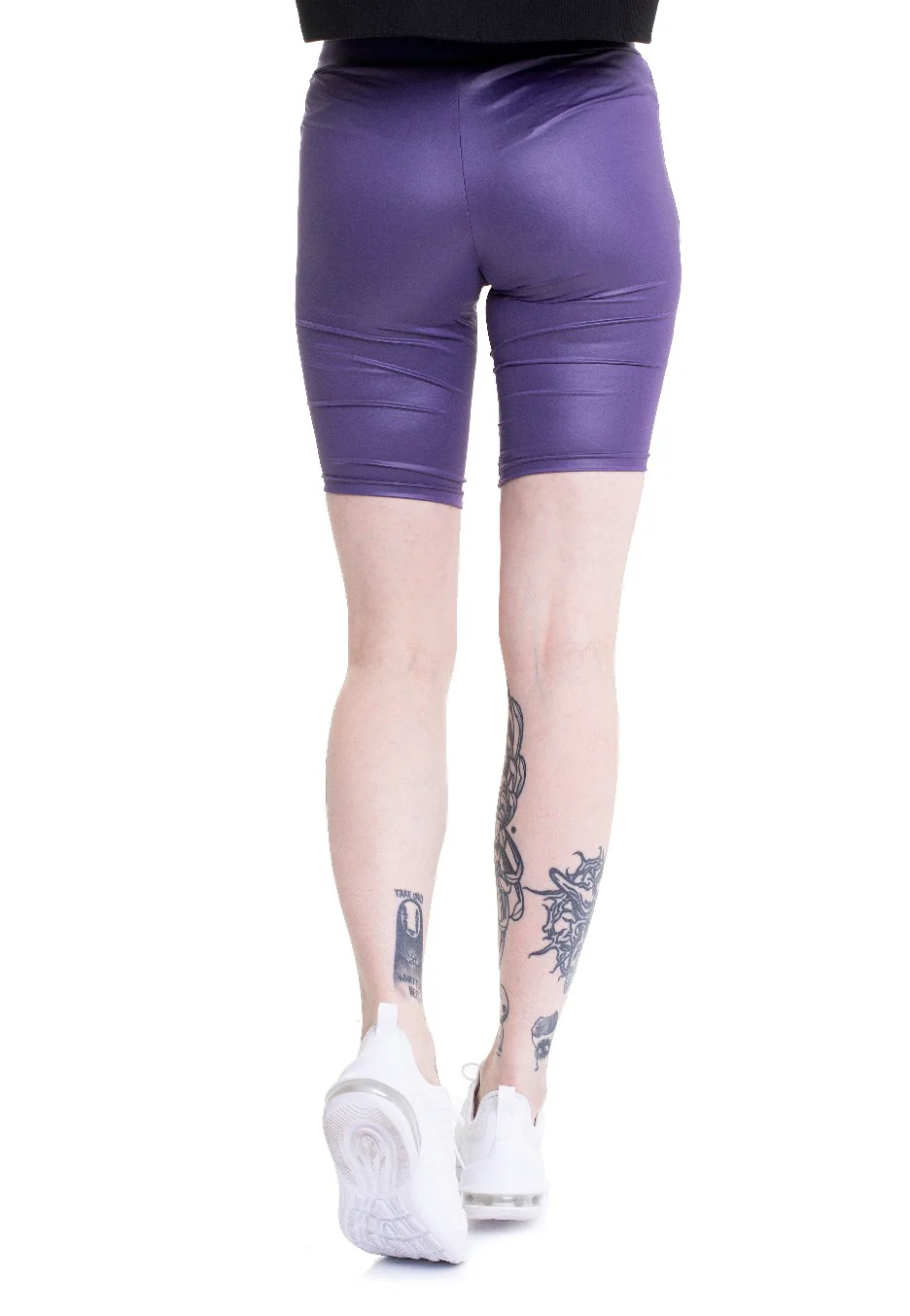 Urban Classics - Ladies Imitation Leather Cycle Darkduskviolet - Shorts - Image 5