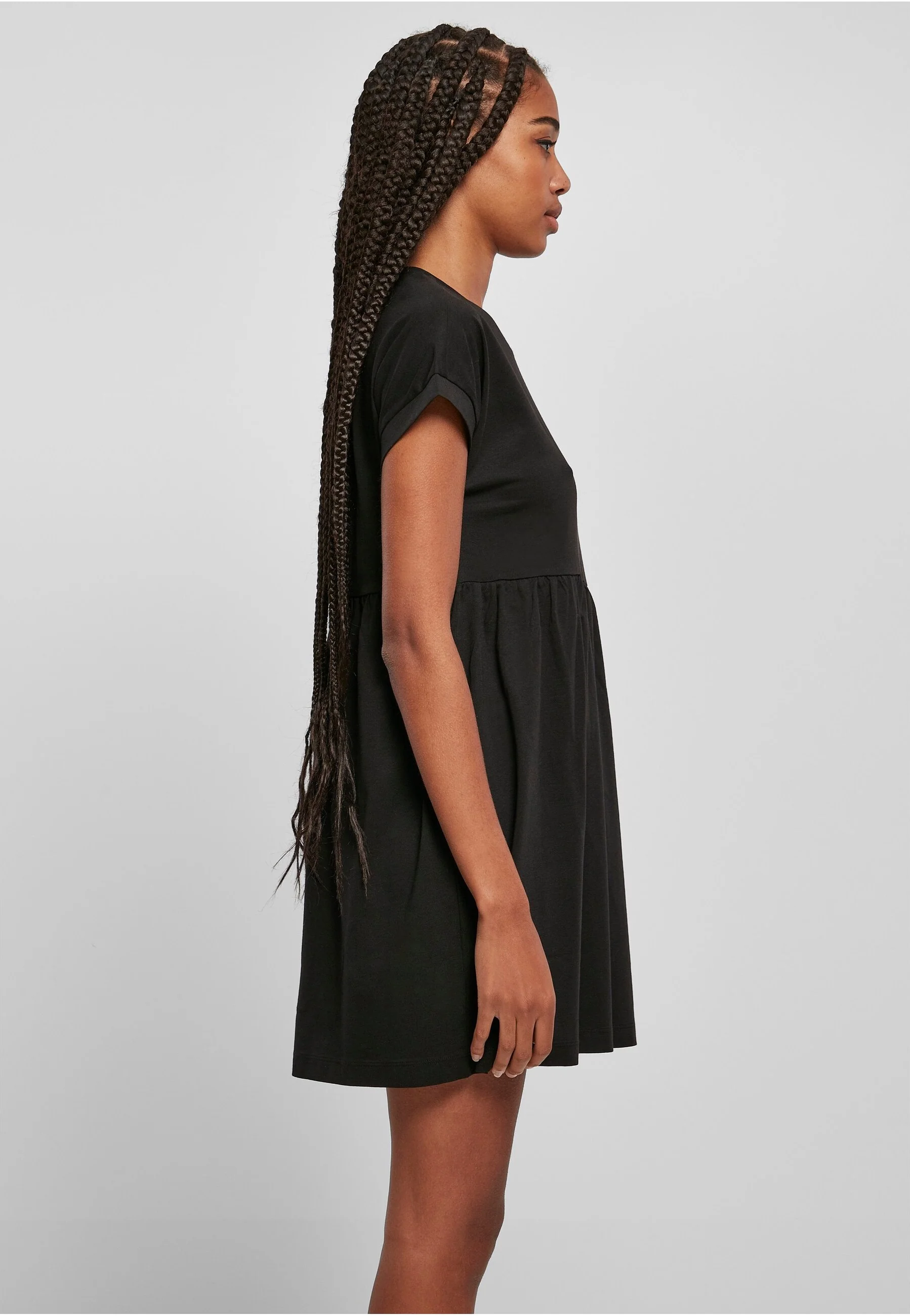 Urban Classics - Ladies Organic Empire Valance Tee Black - Dress - Image 3