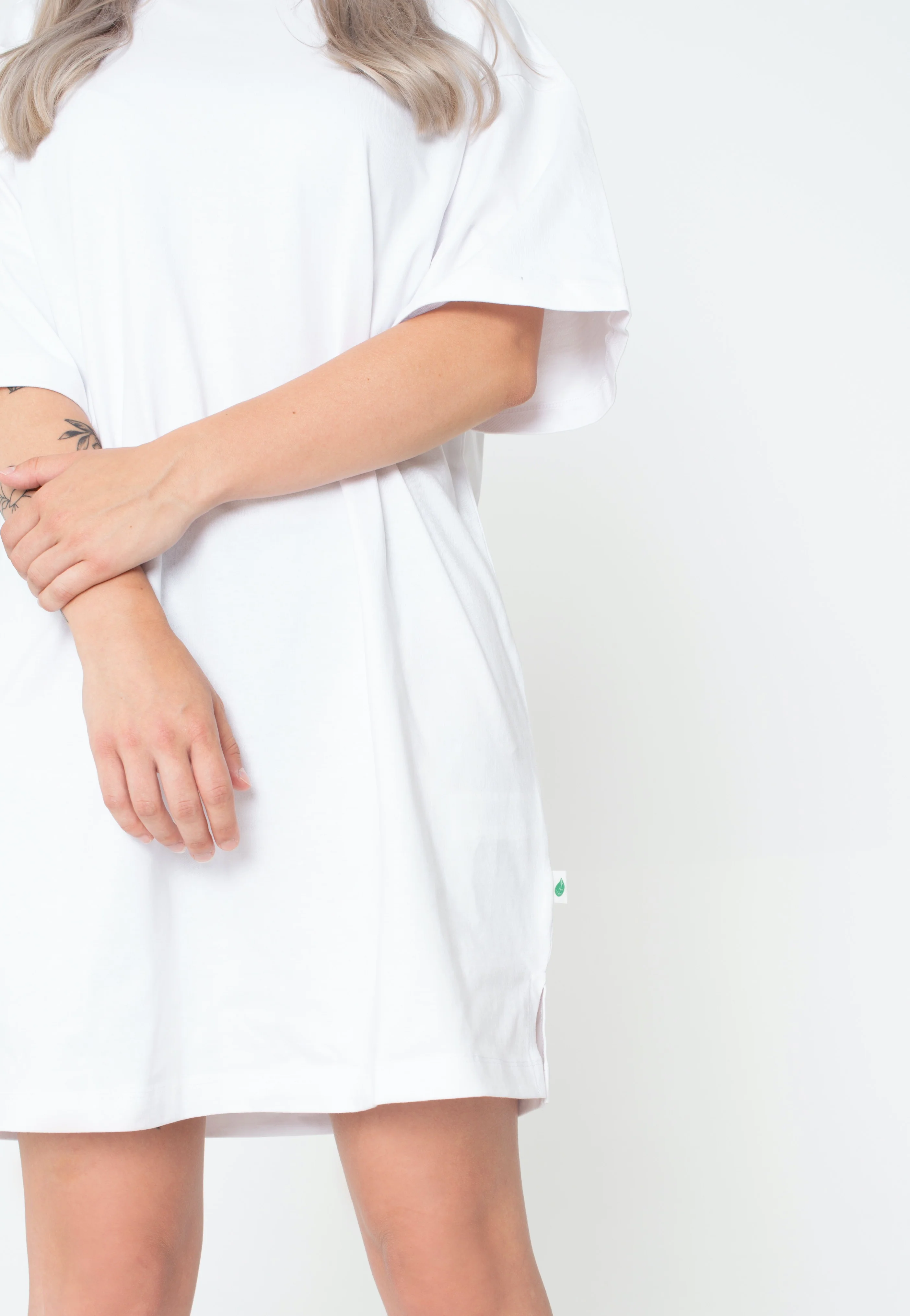 Urban Classics - Ladies Organic Heavy Oversized Tee White - Dress - Image 2