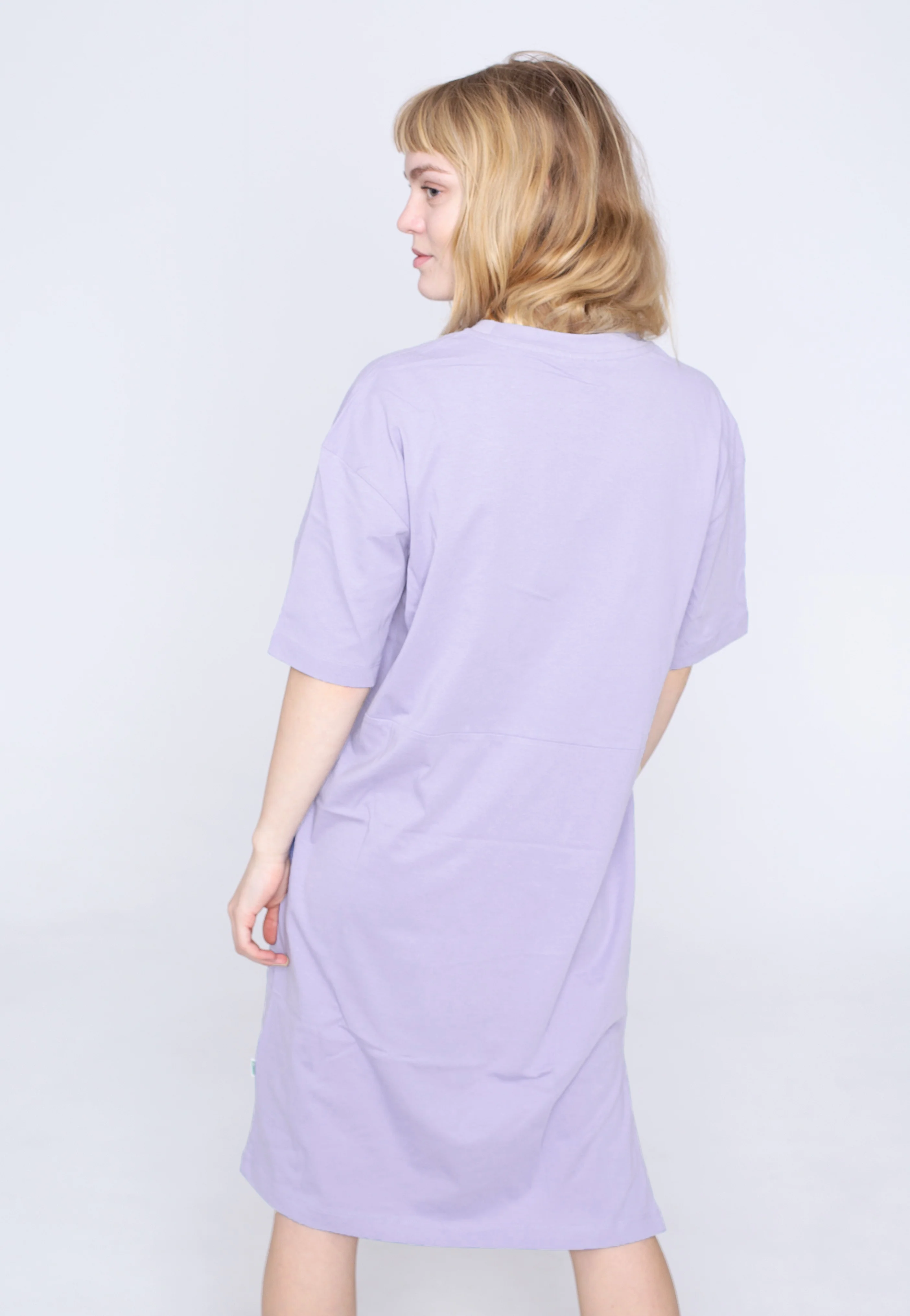 Urban Classics - Ladies Organic Oversized Slit Violablue - Dress - Image 3