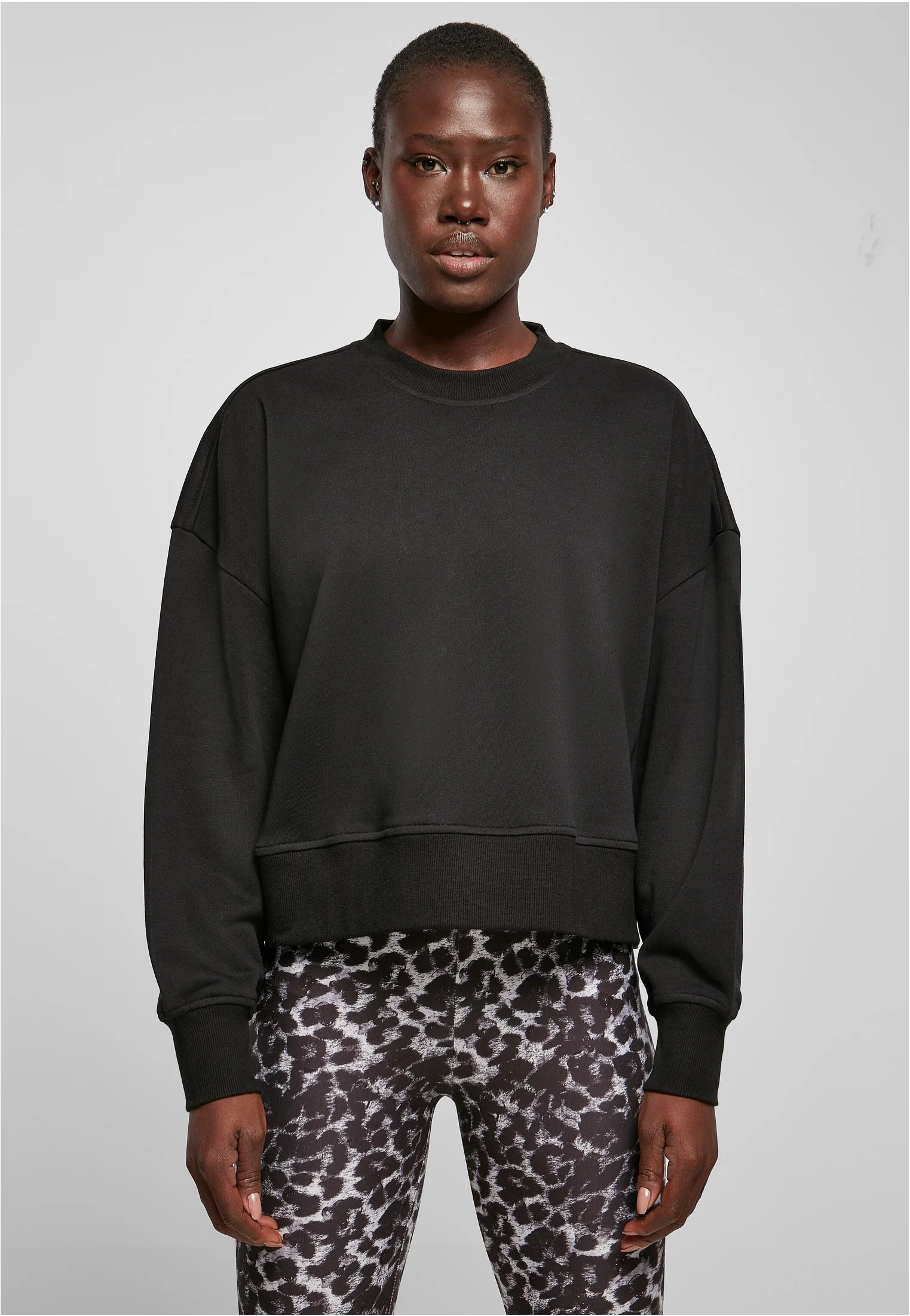 Urban Classics - Ladies Oversized Terry Black - Sweater