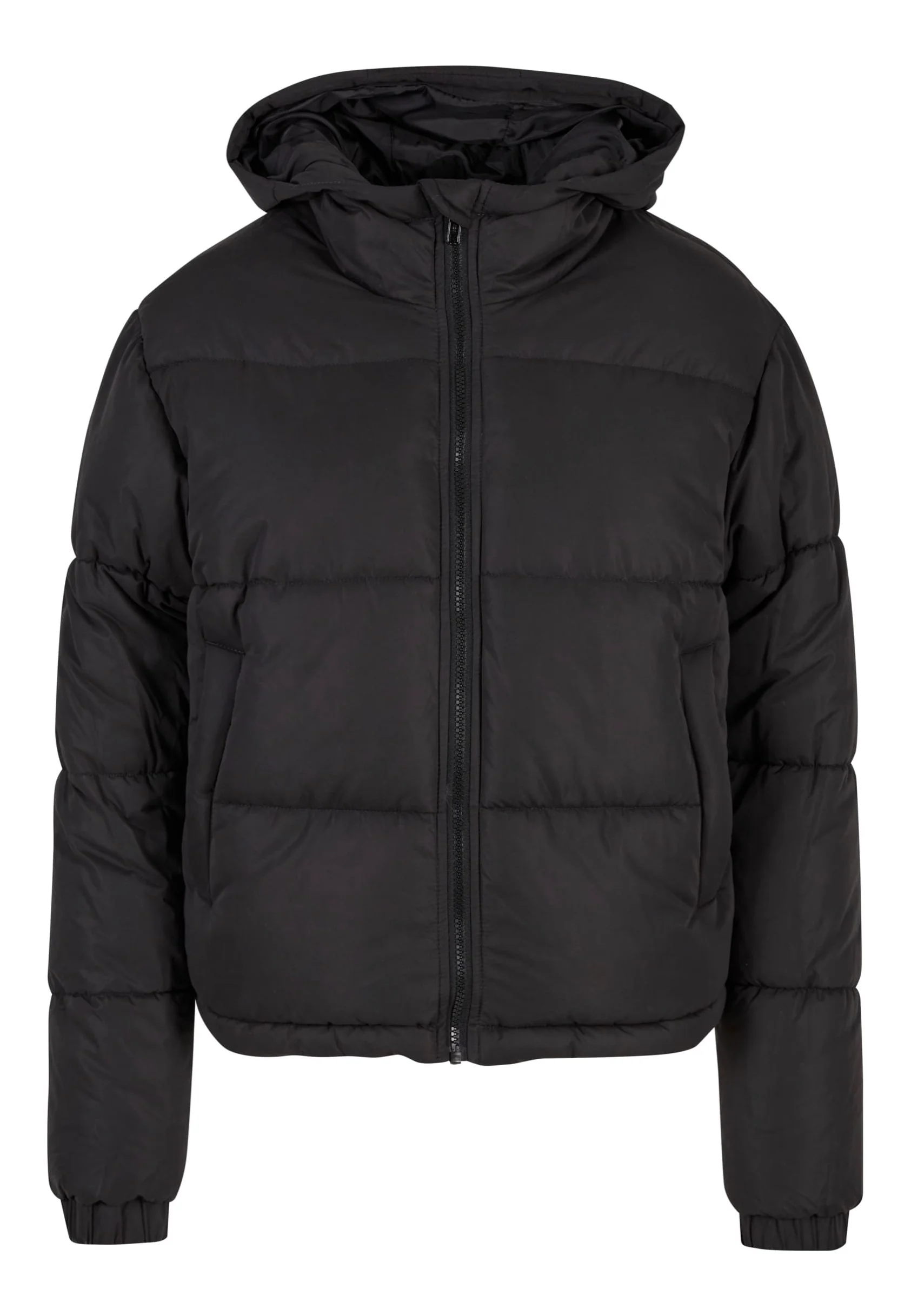 Urban Classics - Ladies Peached Puffer With Hood Black - Jacket - Image 5