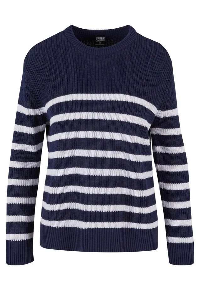 Urban Classics - Ladies Rib Striped Navy/White - Pullover - Image 4