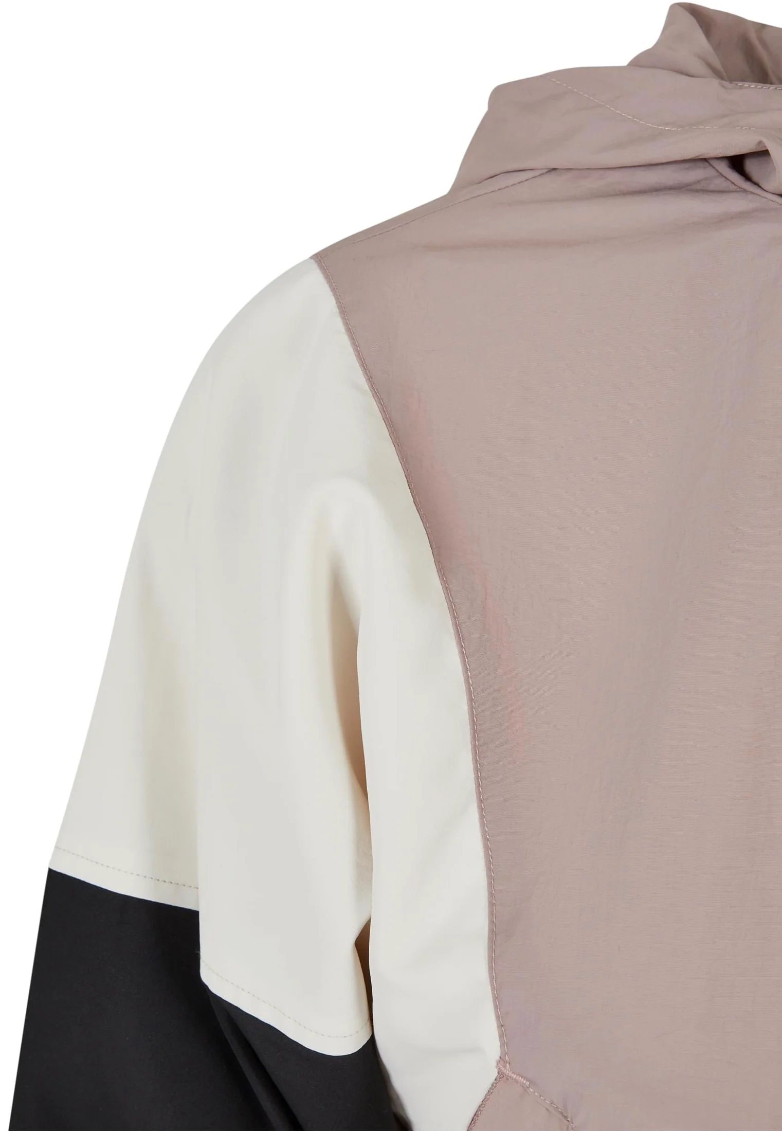 Urban Classics - Ladies Short 3 Tone Crinkle Duskrose/Whitesand/Black - Jacket - Image 10