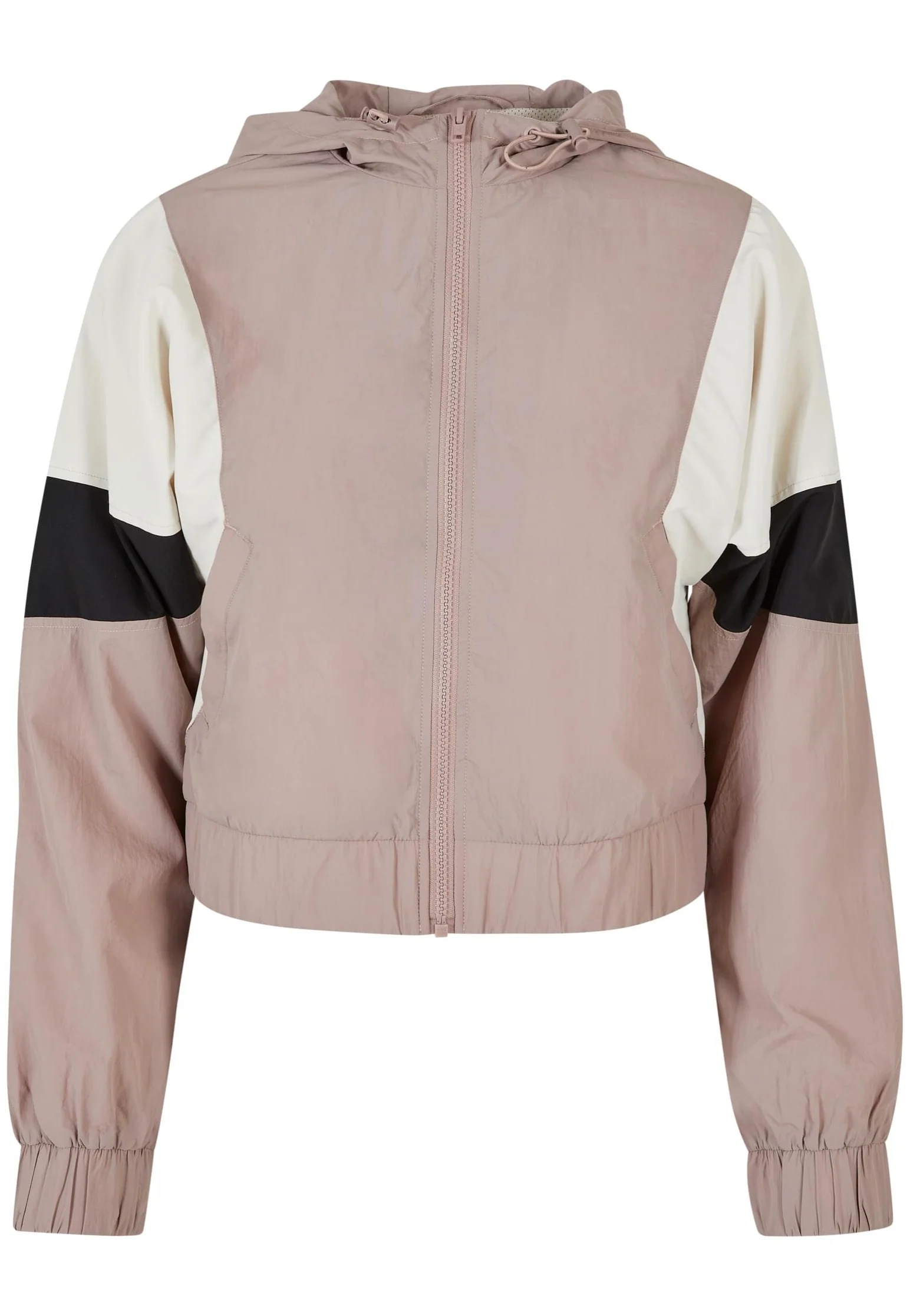 Urban Classics - Ladies Short 3 Tone Crinkle Duskrose/Whitesand/Black - Jacket - Image 6
