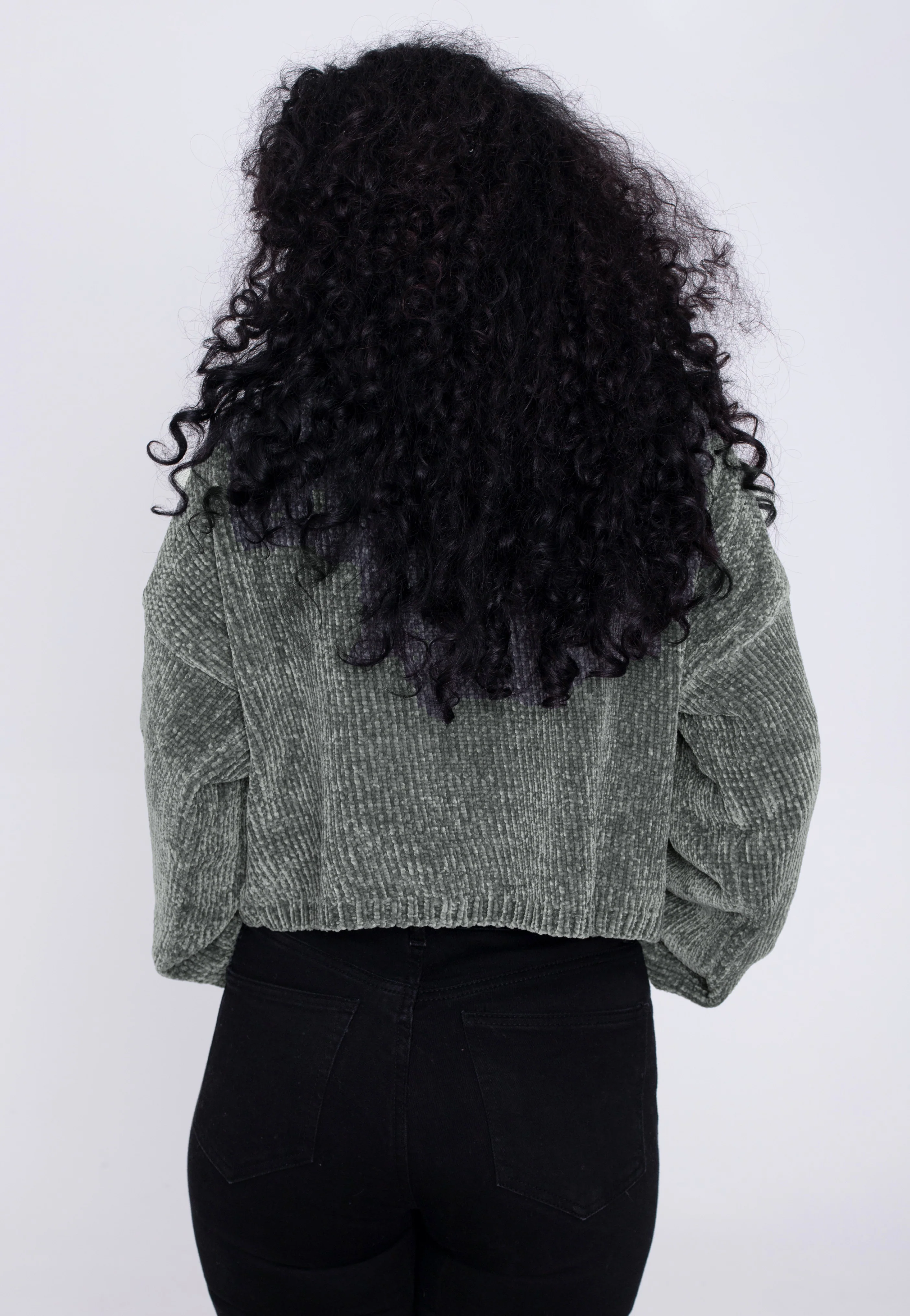 Urban Classics - Ladies Short Chenille Turtleneck Asphalt - Pullover - Image 2