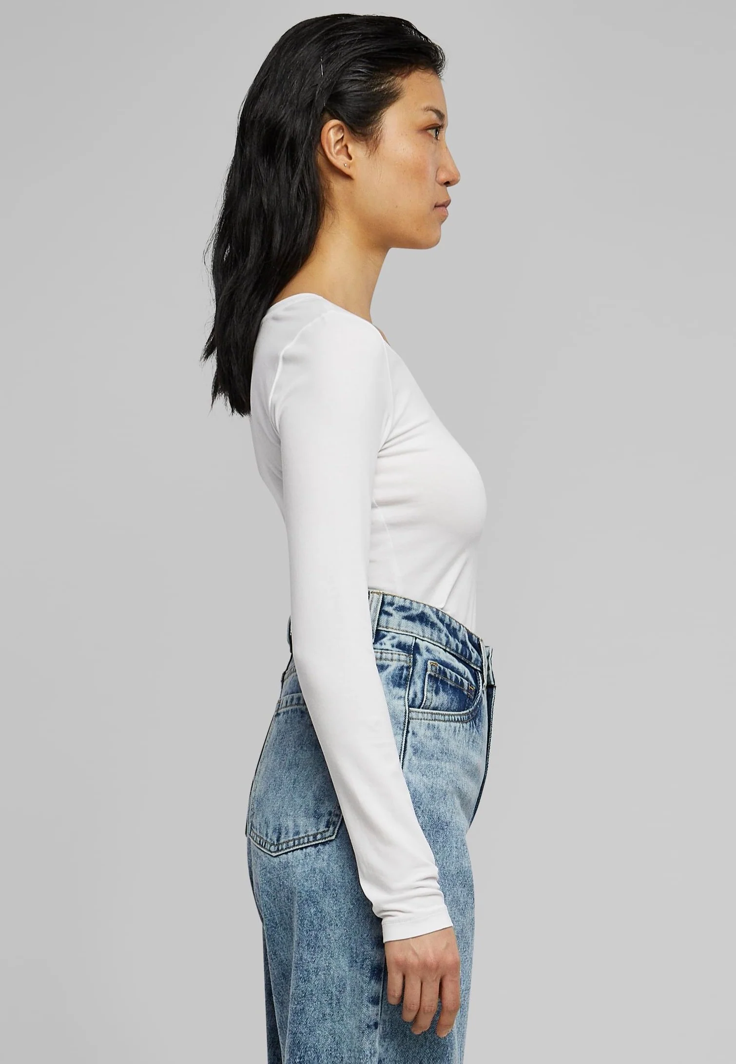 Urban Classics - Ladies Stretch Jersey White - Body - Image 3