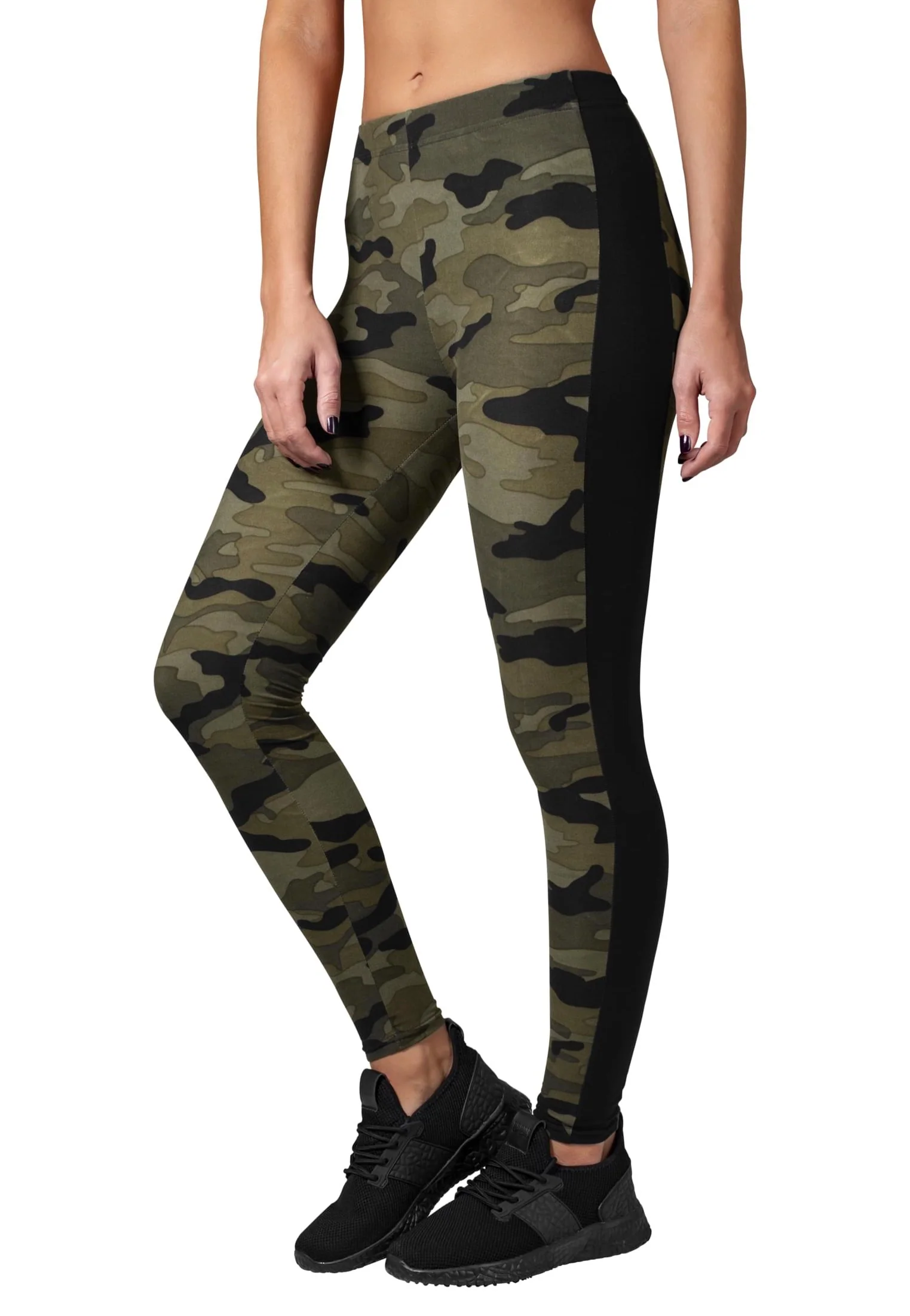 Urban Classics - Ladies Stripe Woodcamo/Black - Leggings - Image 3