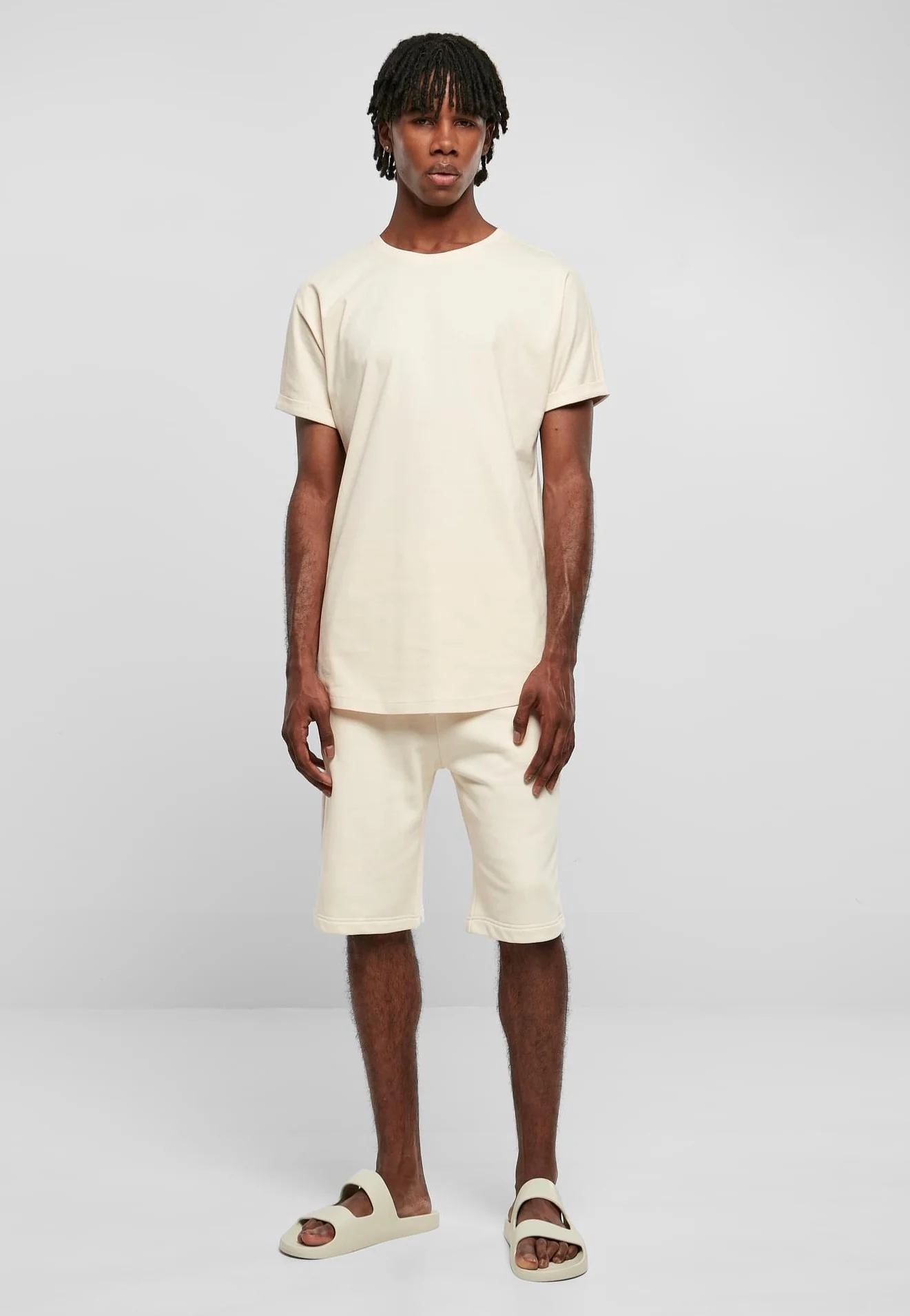 Urban Classics - Long Shaped Turnup Whitesand - T-Shirt - Image 2