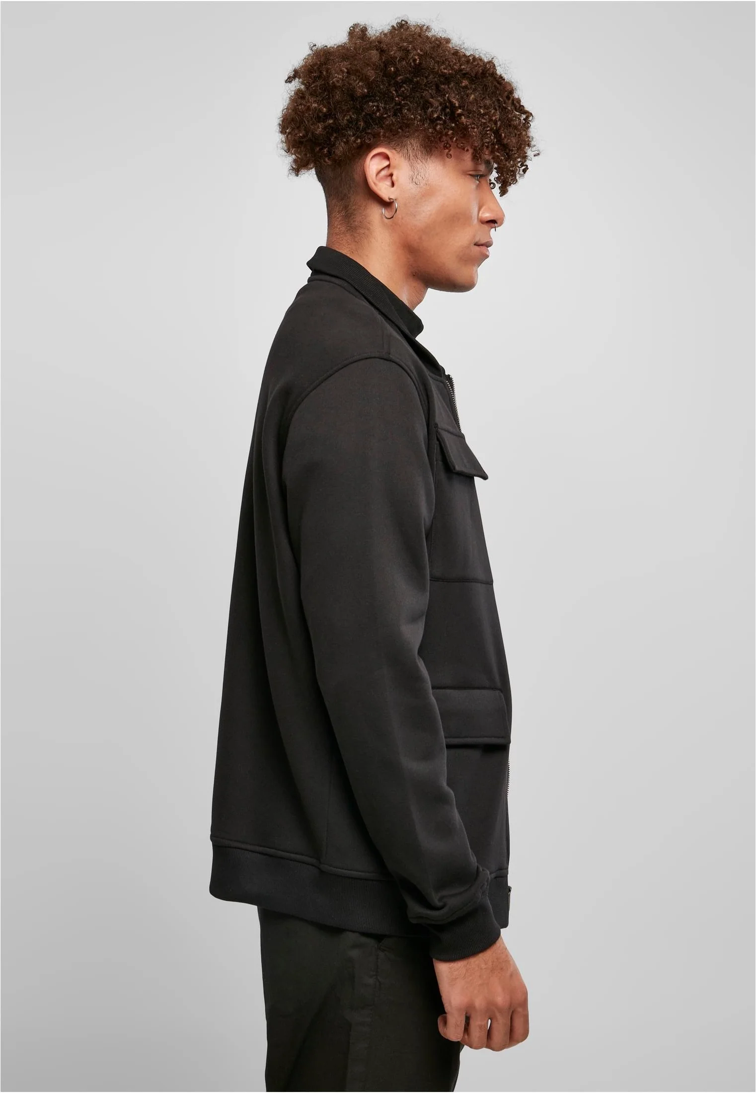 Urban Classics - M65 Sweat Bomber Black - Jacket - Image 4
