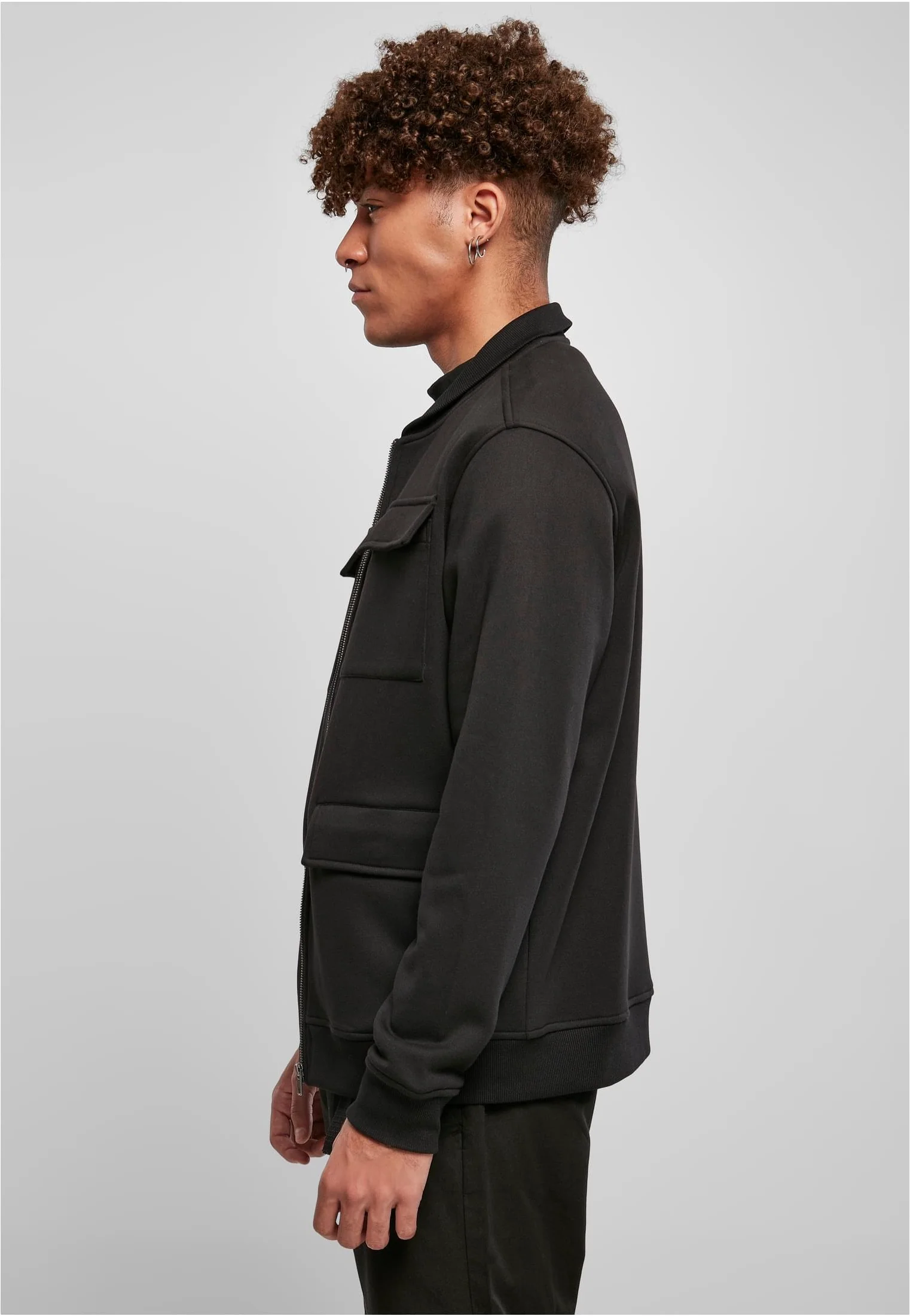 Urban Classics - M65 Sweat Bomber Black - Jacket - Image 5