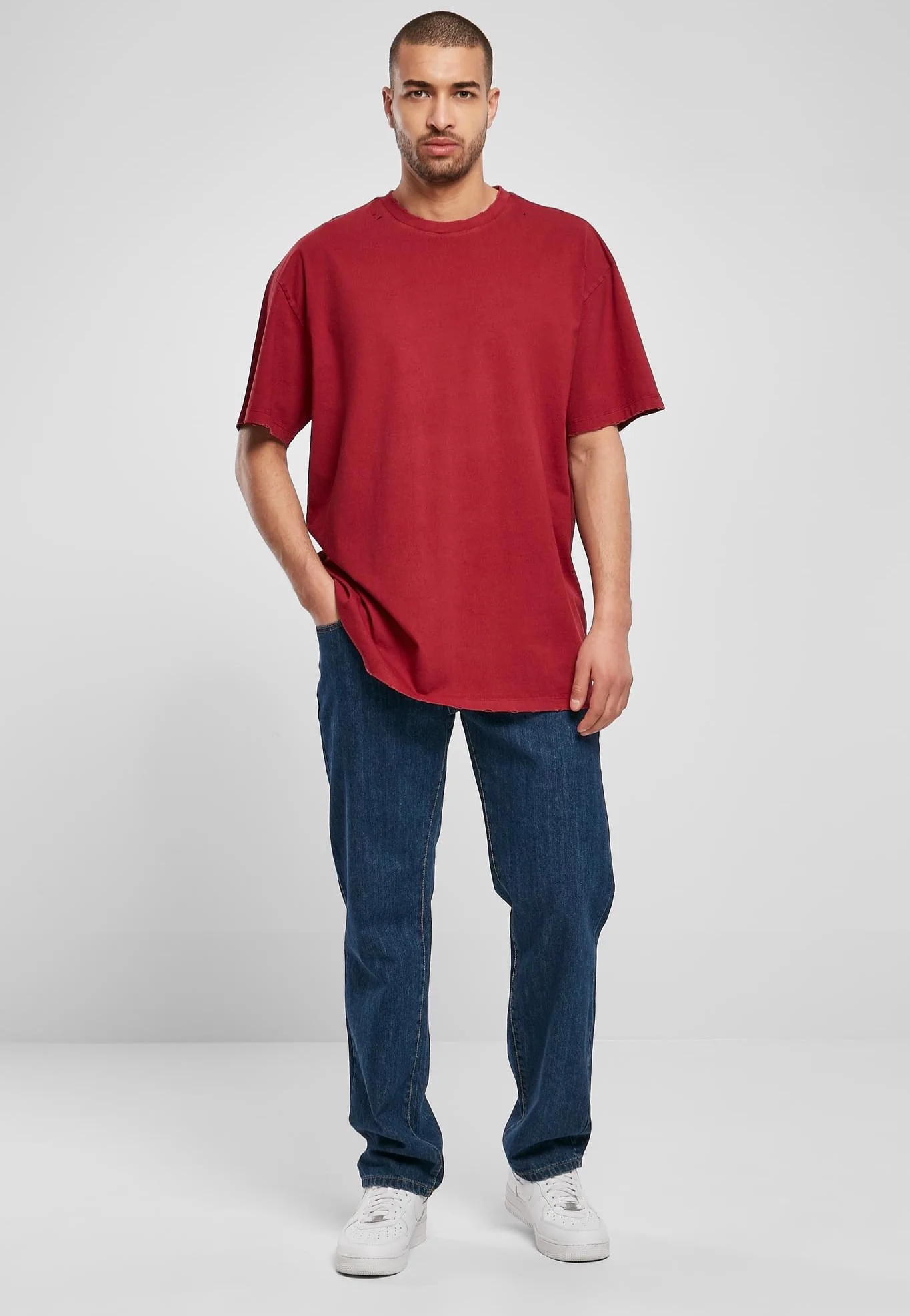 Urban Classics - Oversized Distressed Brickred - T-Shirt - Image 2