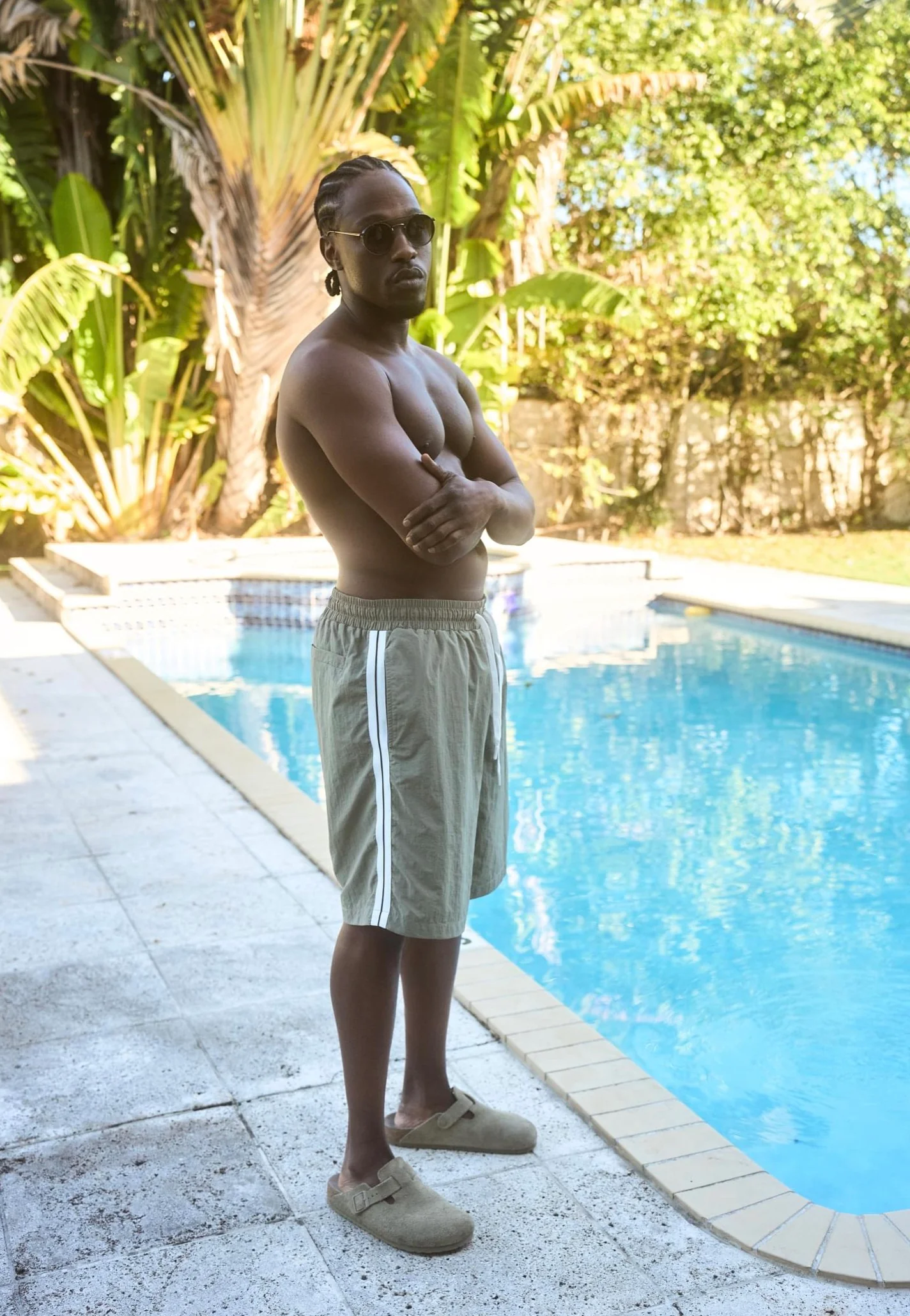 Urban Classics - Patched Stripe Paleolive - Board Shorts - Image 12