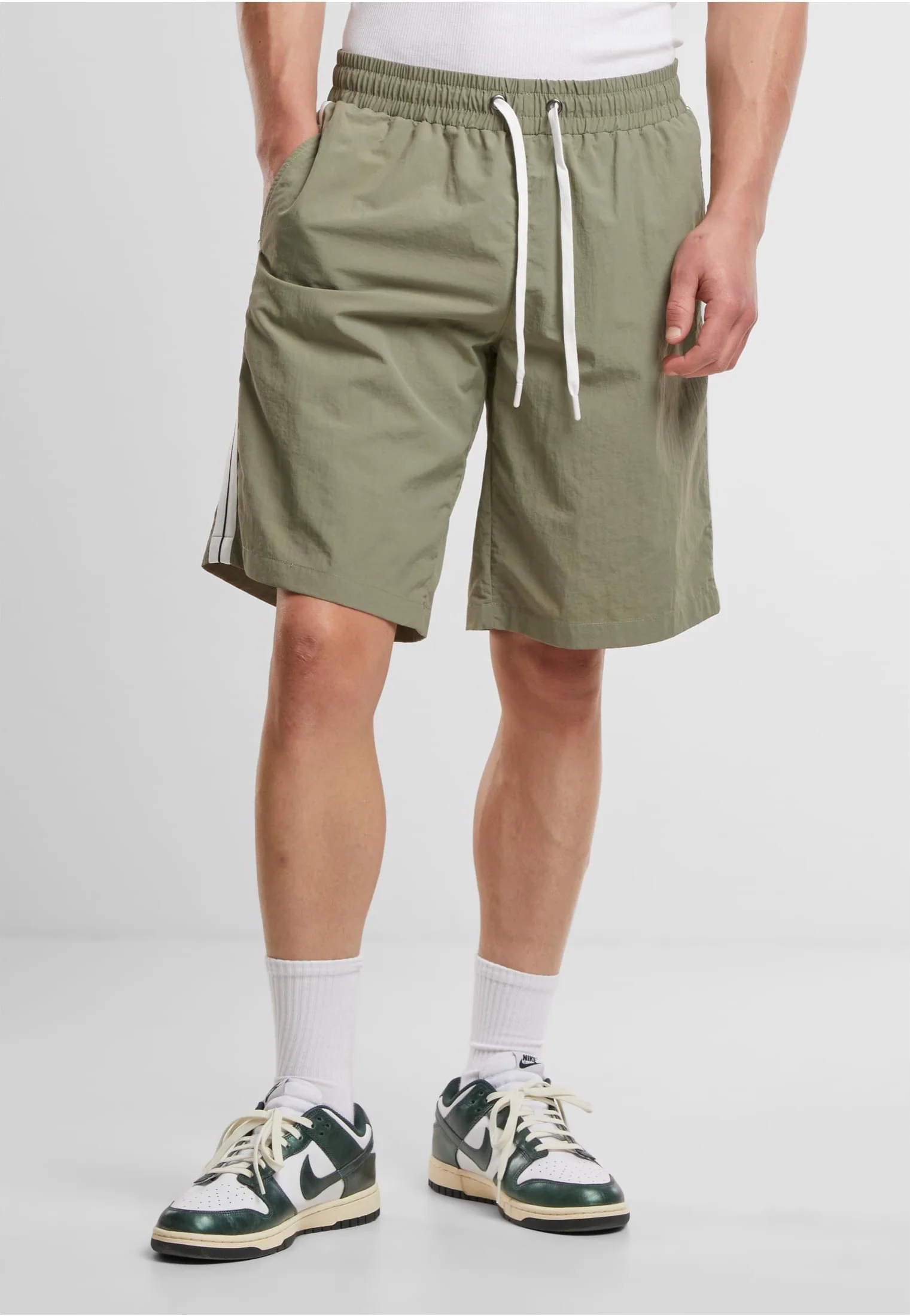Urban Classics - Patched Stripe Paleolive - Board Shorts - Image 3