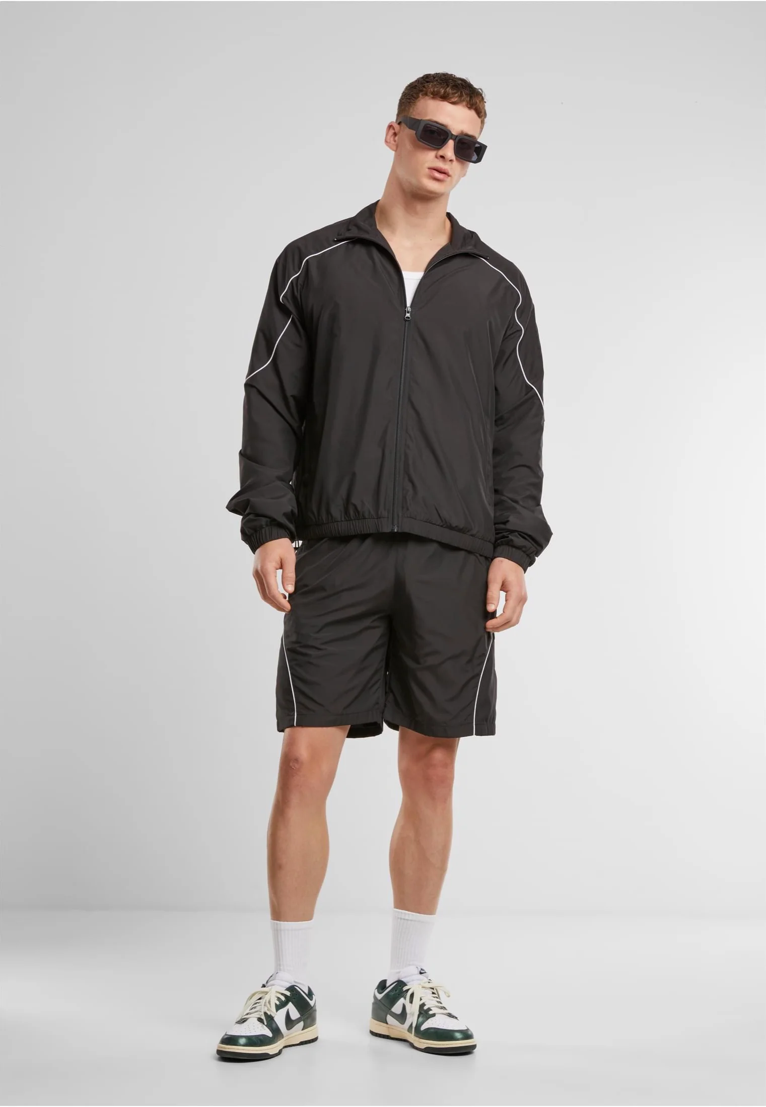 Urban Classics - Piped Panel Black - Track Jacket - Image 2