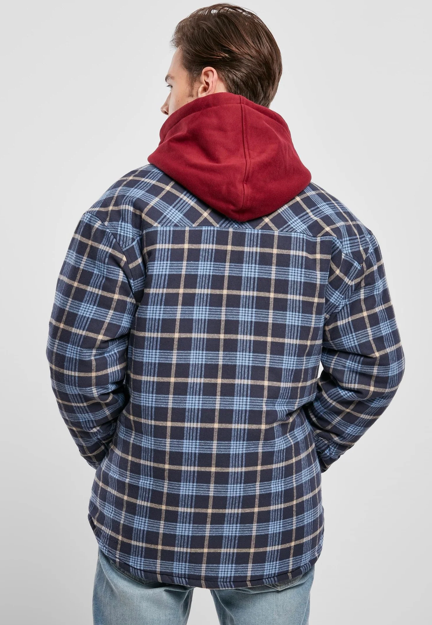Urban Classics - Plaid Quilted Lightblue/Darkblue - Jacket - Image 4