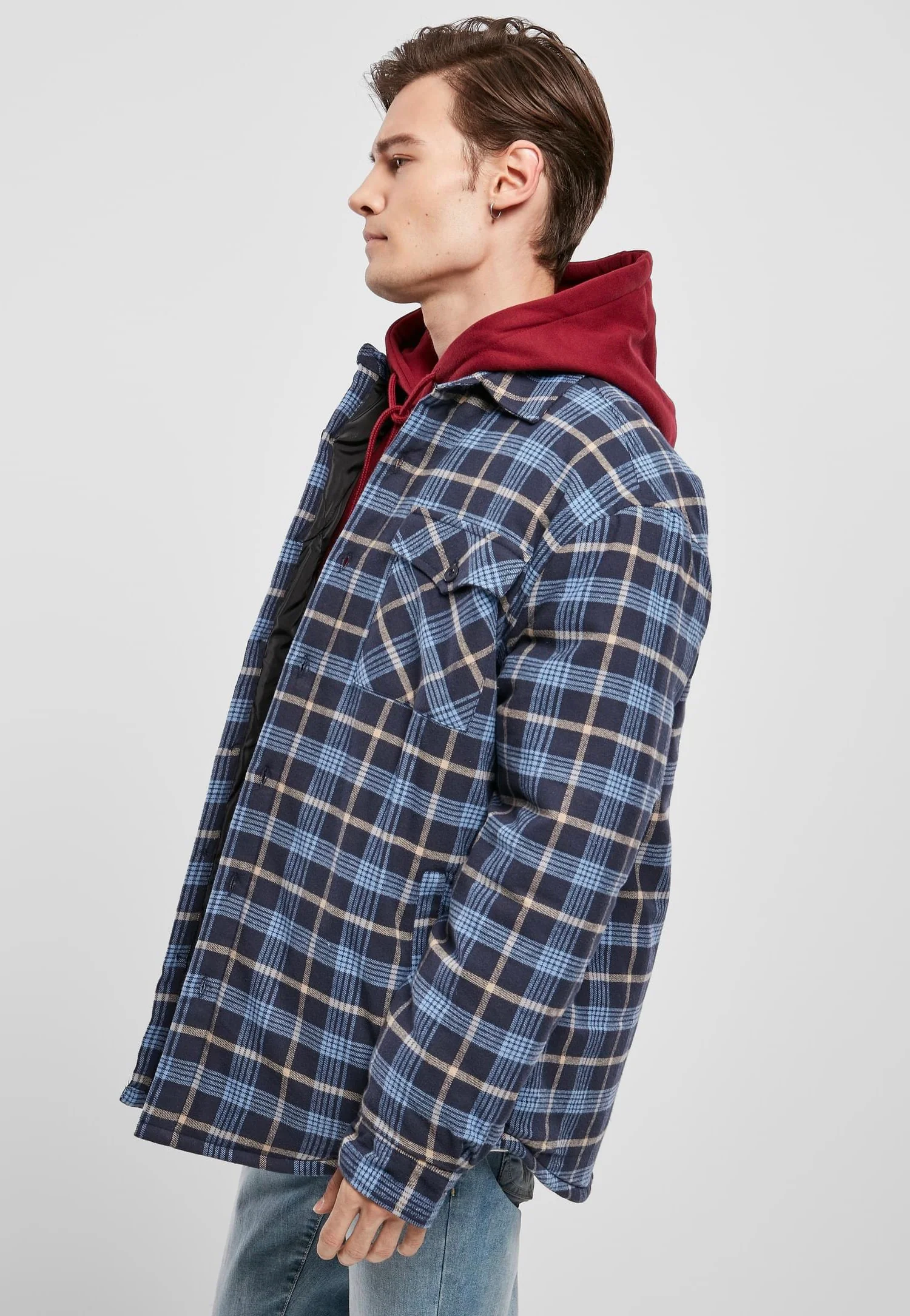 Urban Classics - Plaid Quilted Lightblue/Darkblue - Jacket - Image 6