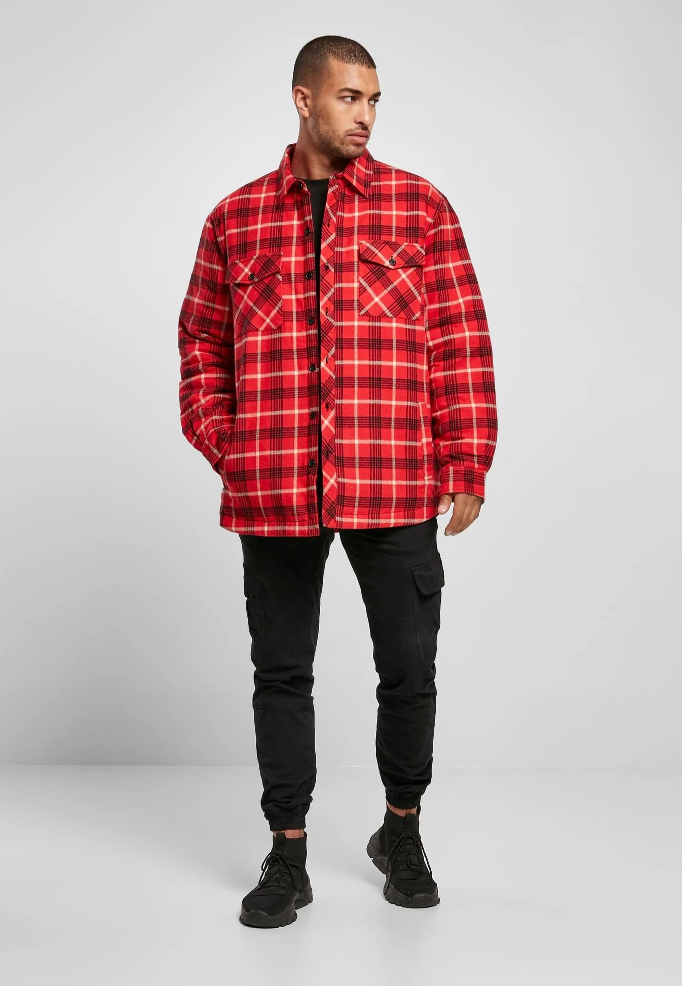 Urban Classics - Plaid Quilted Red/Black - Jacket - Image 2