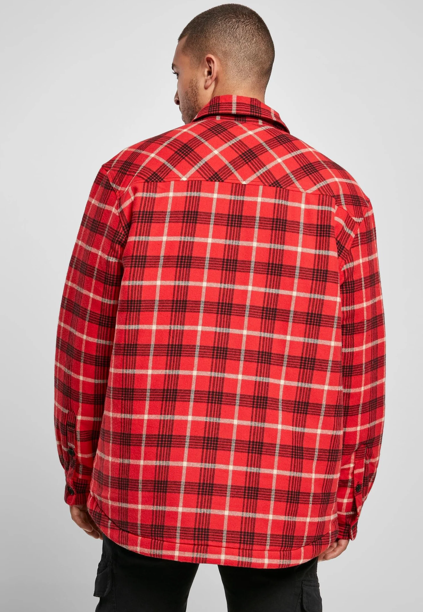 Urban Classics - Plaid Quilted Red/Black - Jacket - Image 3