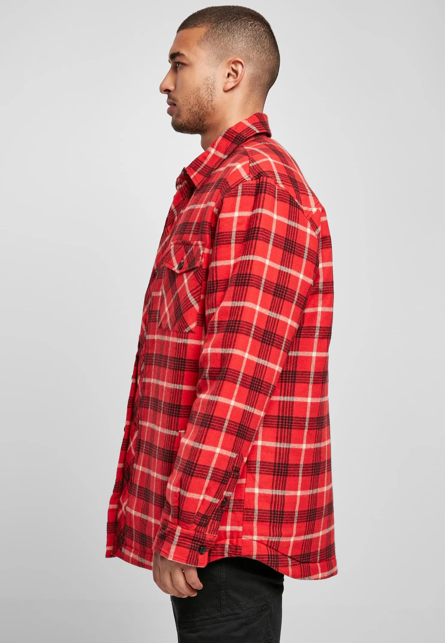 Urban Classics - Plaid Quilted Red/Black - Jacket - Image 6