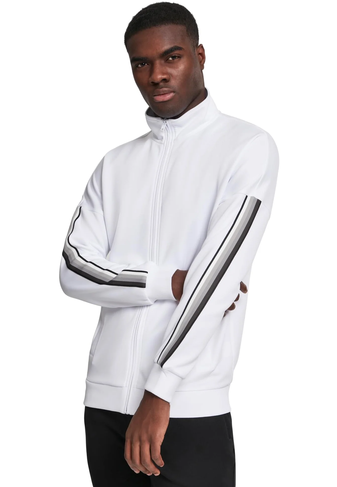 Urban Classics - Sleeve Taped White/Grey - Track Jacket - Image 2