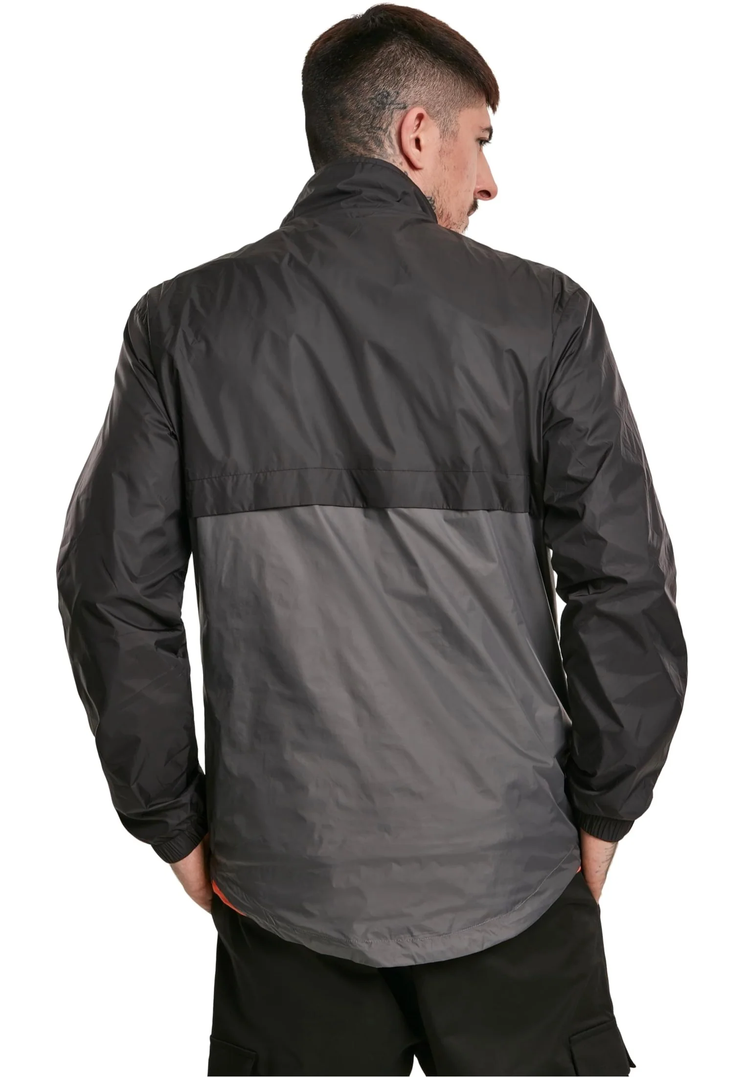 Urban Classics - Stand Up Collar Pull Over Black/Darkshadow - Windbreaker - Image 3