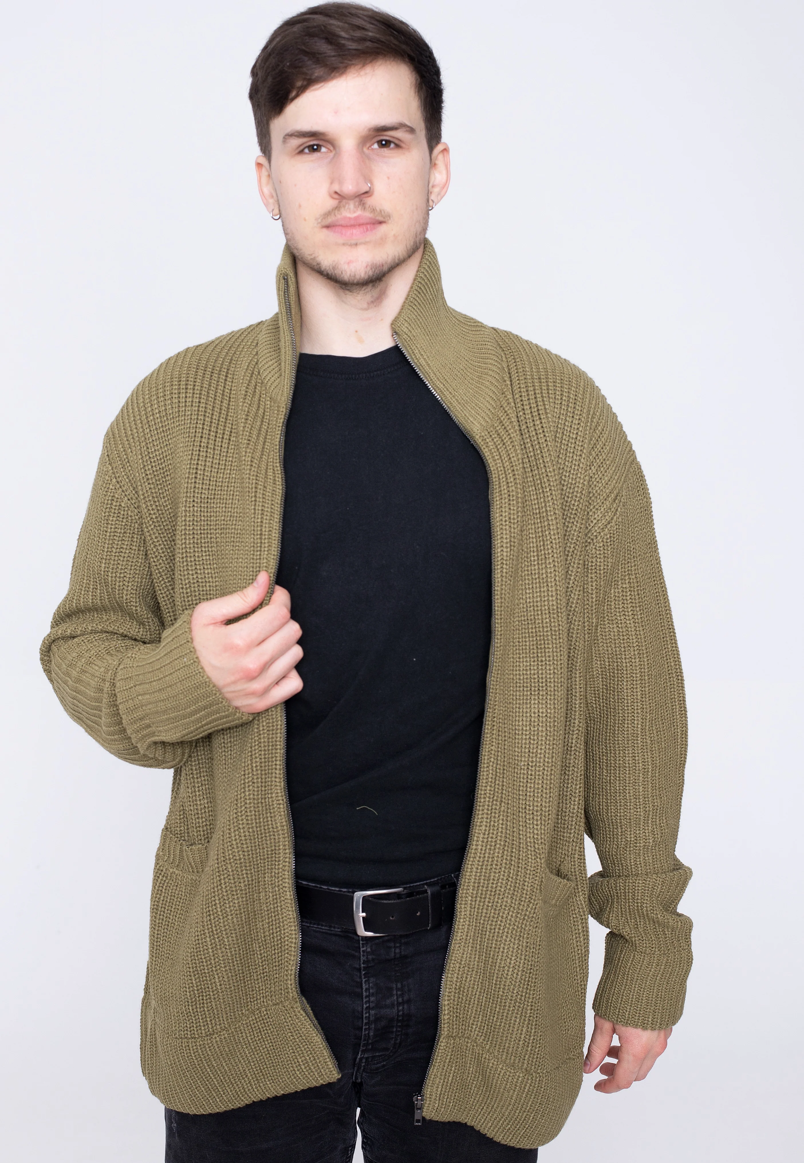 Urban Classics - Zip Tini Olive - Cardigan - Image 2