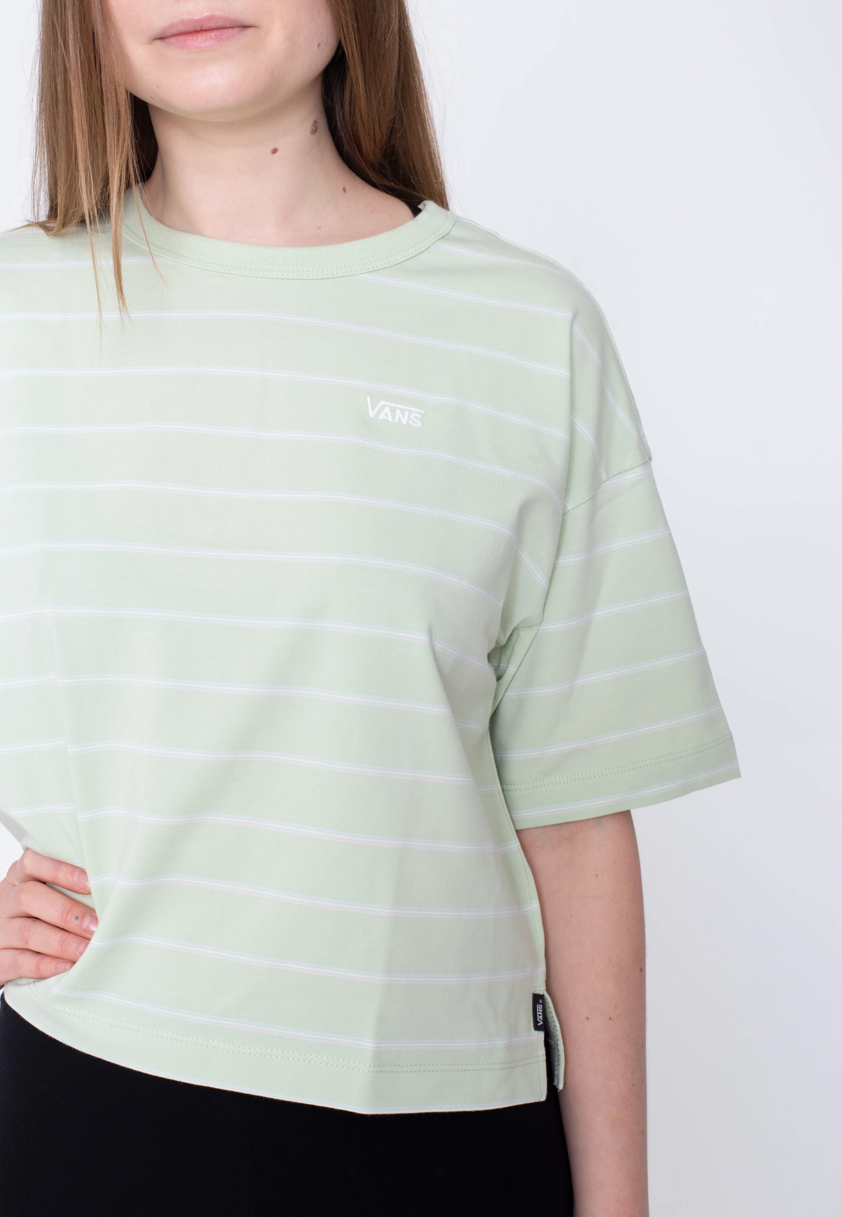 Vans - Time Off Stripe Top Celadon Green - T-Shirt - Image 2