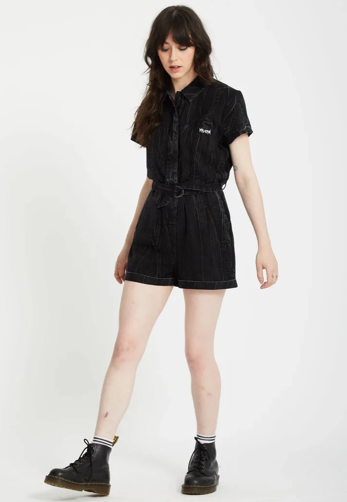 Volcom - Asphalt Black Marble Wash - Jumpsuit - Image 7