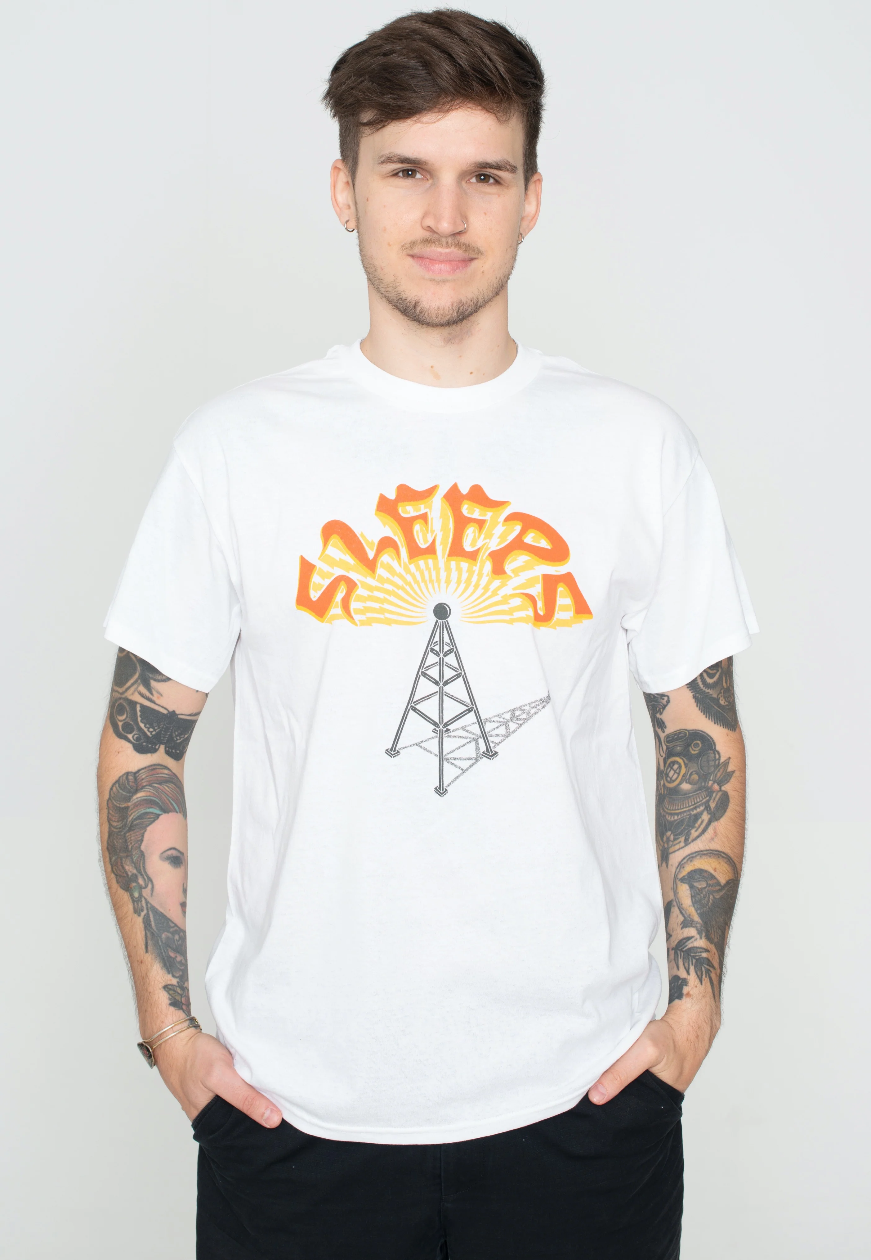 While She Sleeps - Broadcast White - T-Shirt - Image 3