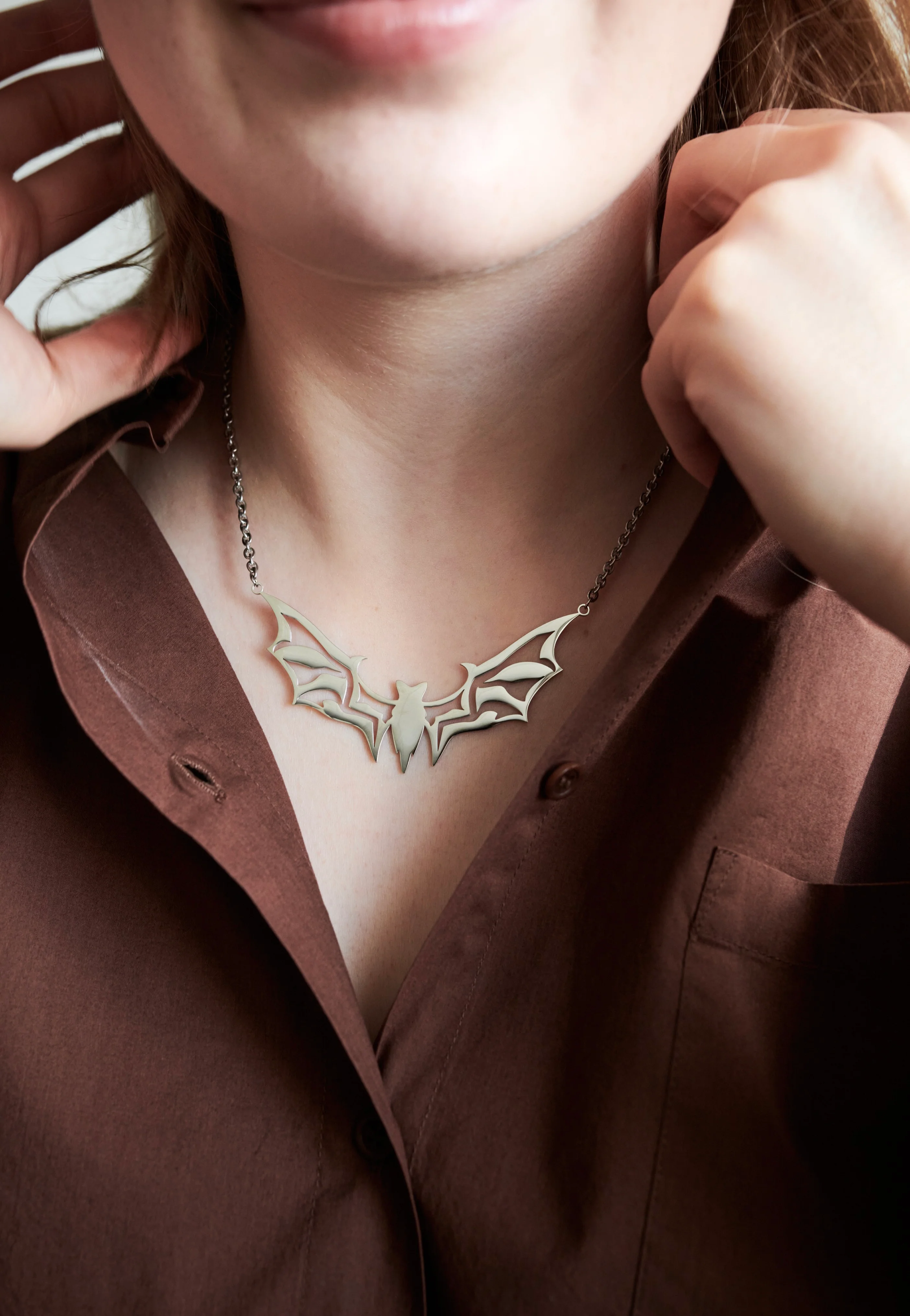 Wildcat - Big Bat Silver - Necklace - Image 2