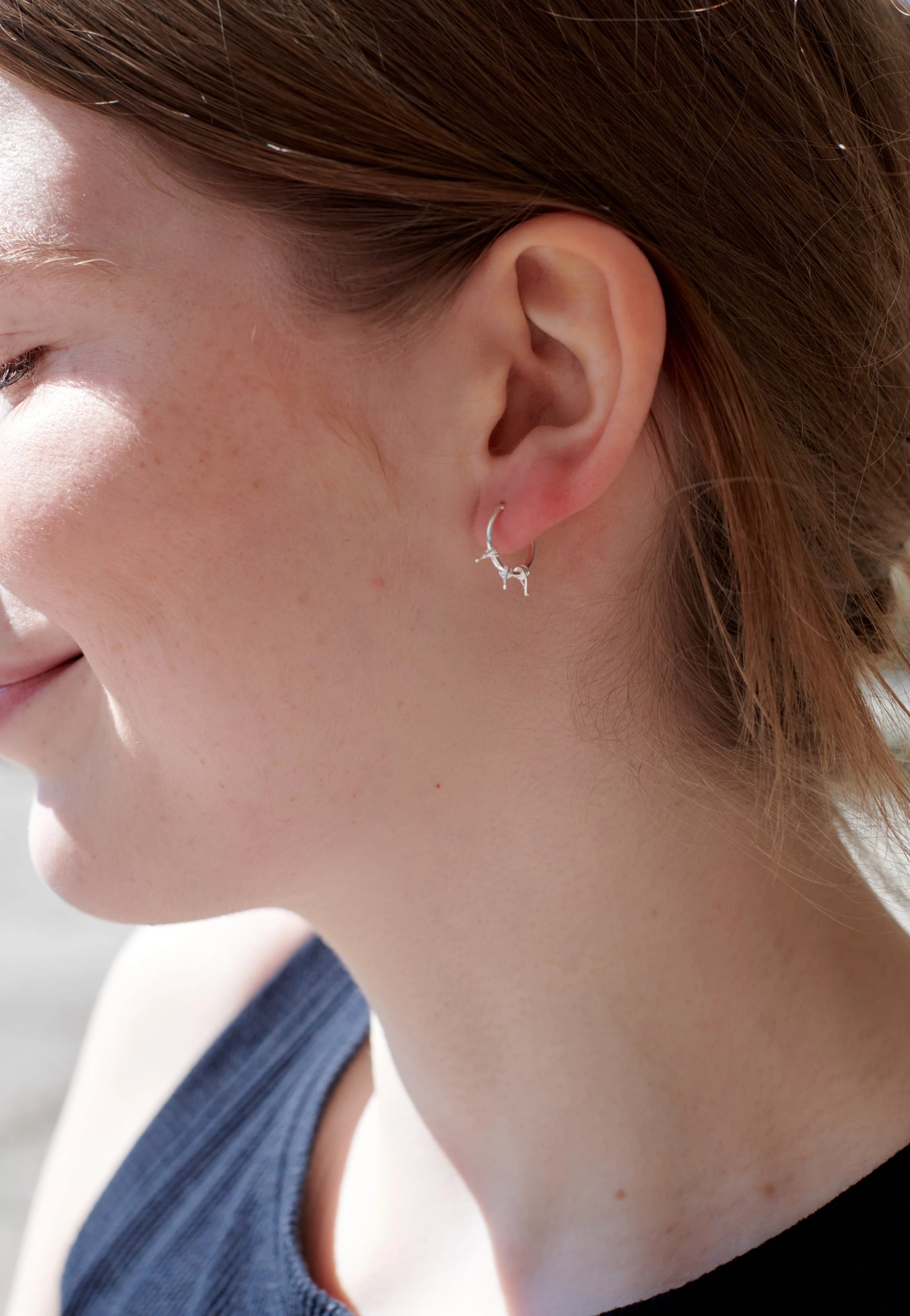 Wildcat - Double Mesh Silver - Earrings - Image 4