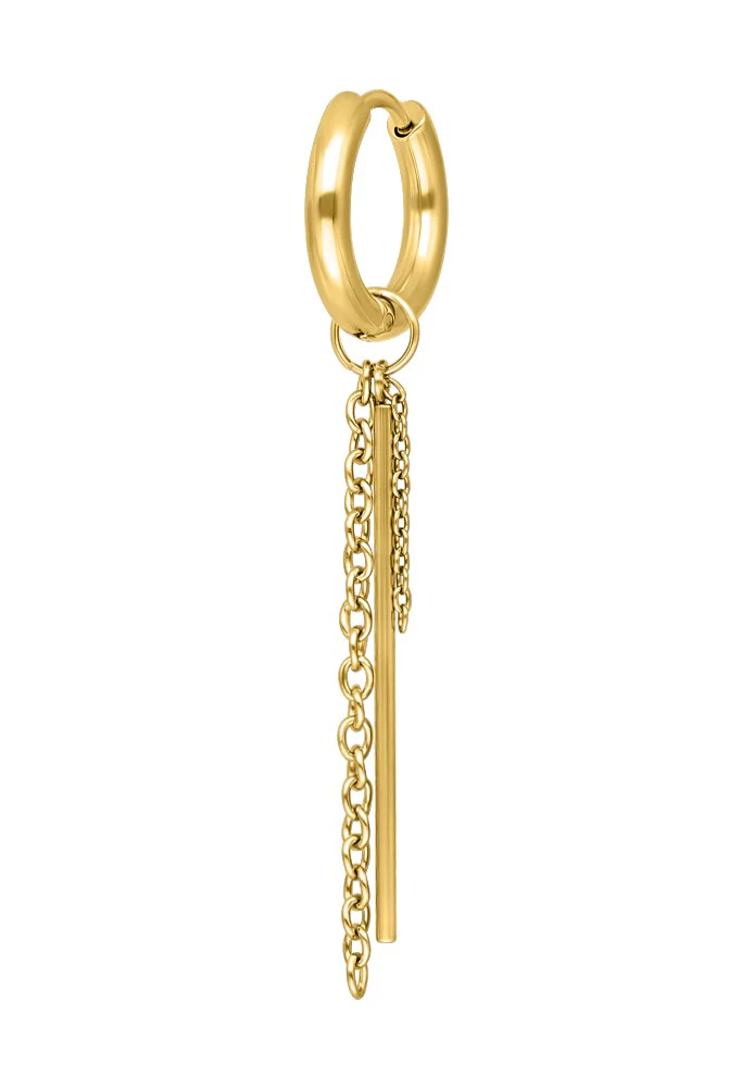 Wildcat - Little Bar Chain Gold - Earrings - Image 6