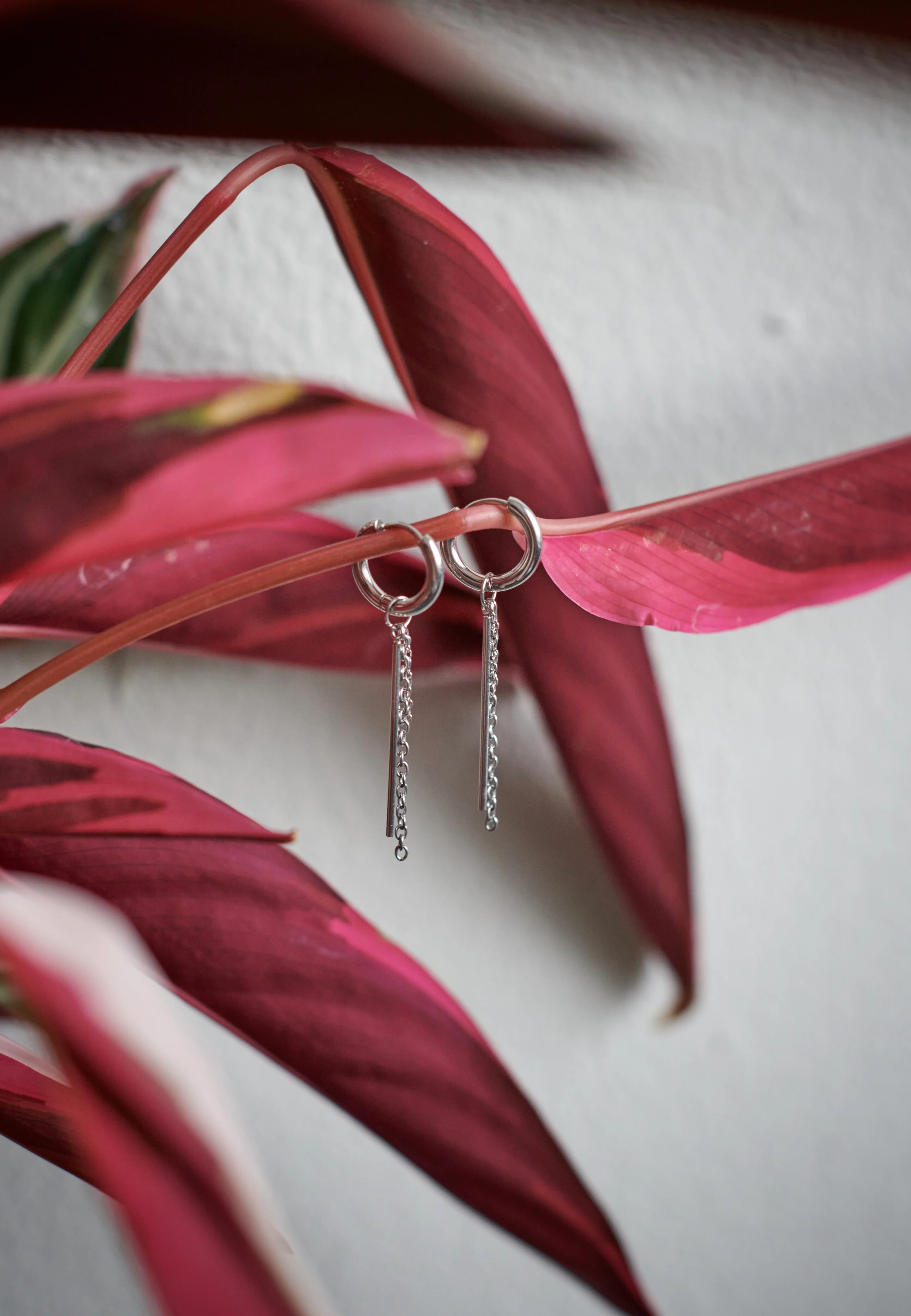 Wildcat - Little Bar Chain Silver - Earrings - Image 2