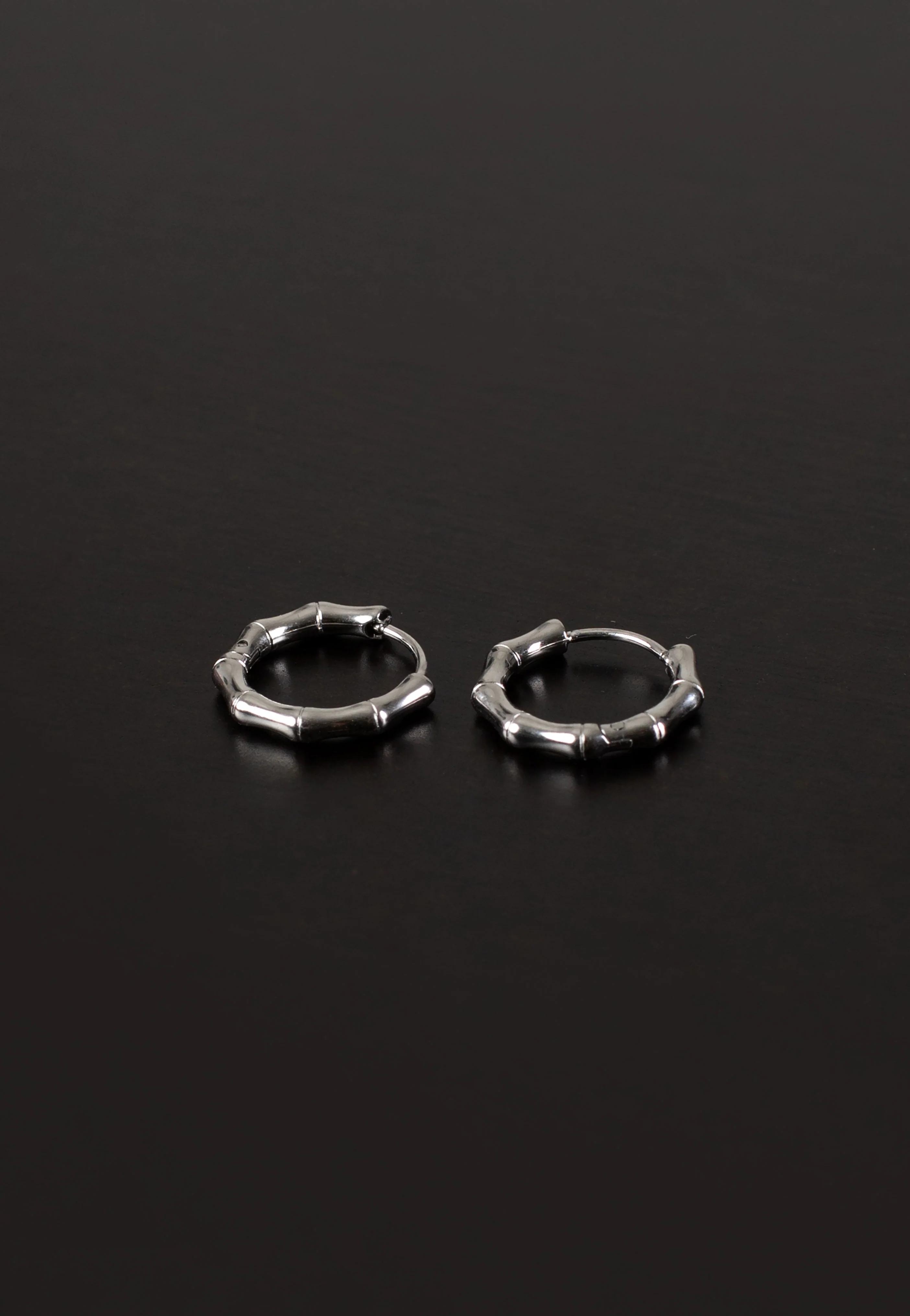 Wildcat - Little Basic Bamboo Hoops Pairs 10 mm Silver - Earrings - Image 2