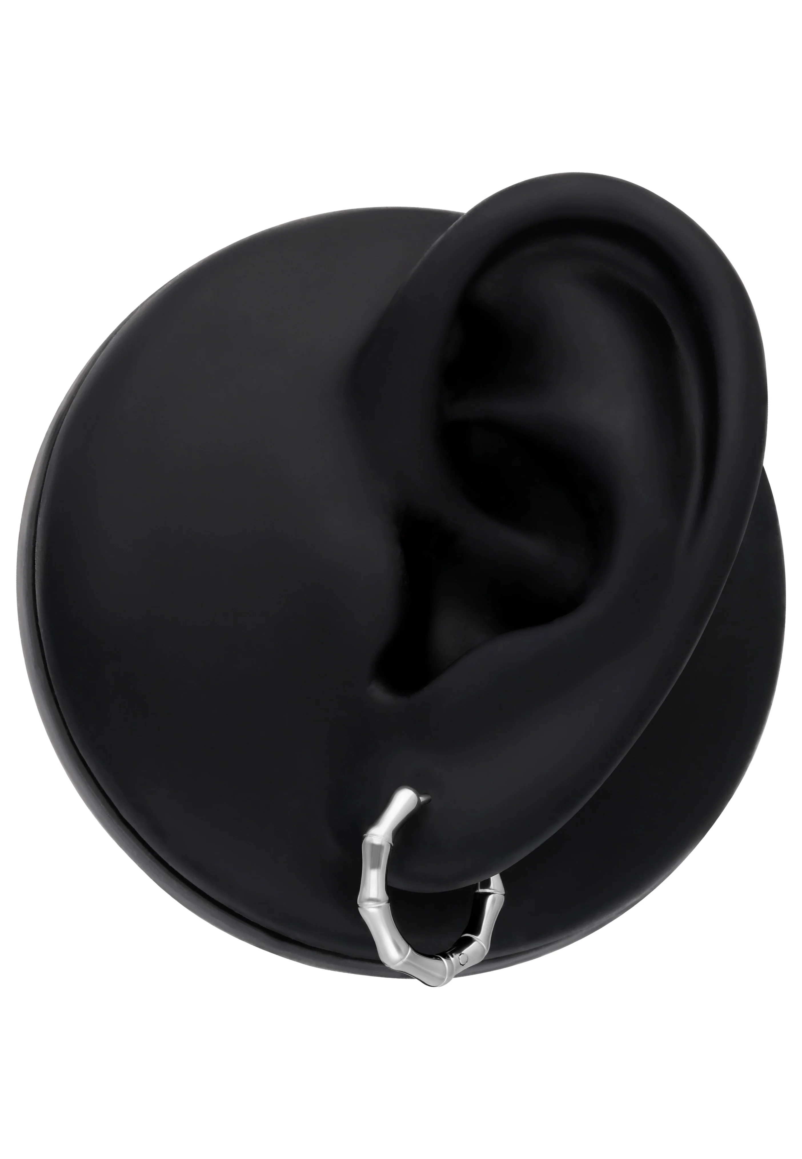 Wildcat - Little Basic Bamboo Hoops Pairs 10 mm Silver - Earrings - Image 6